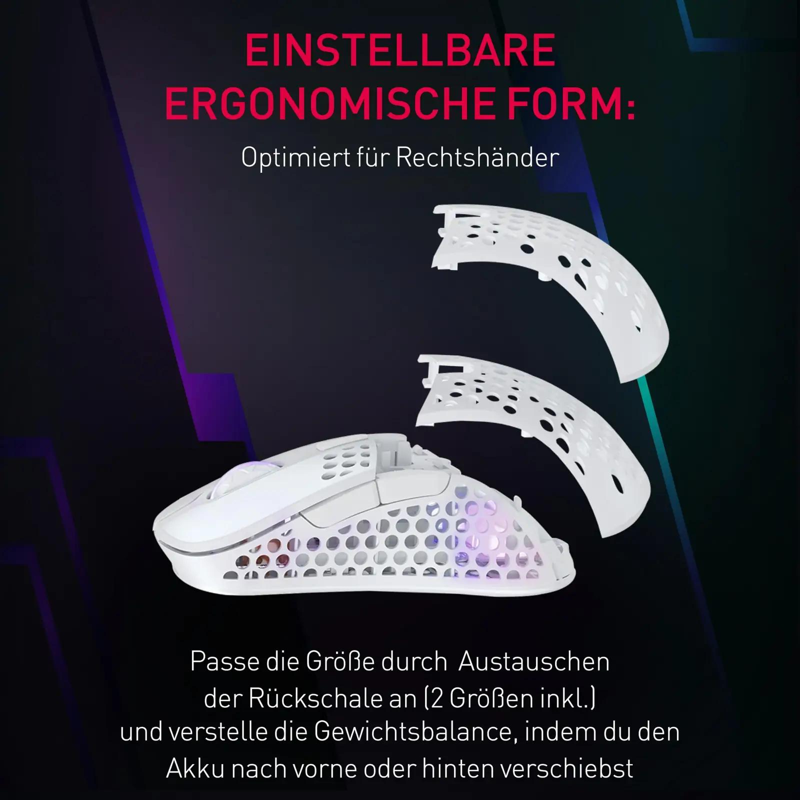 Xtrfy kerge mänguhiir M4W-RGB-WHITE — täpne ja ergonoomiline – lisavaade