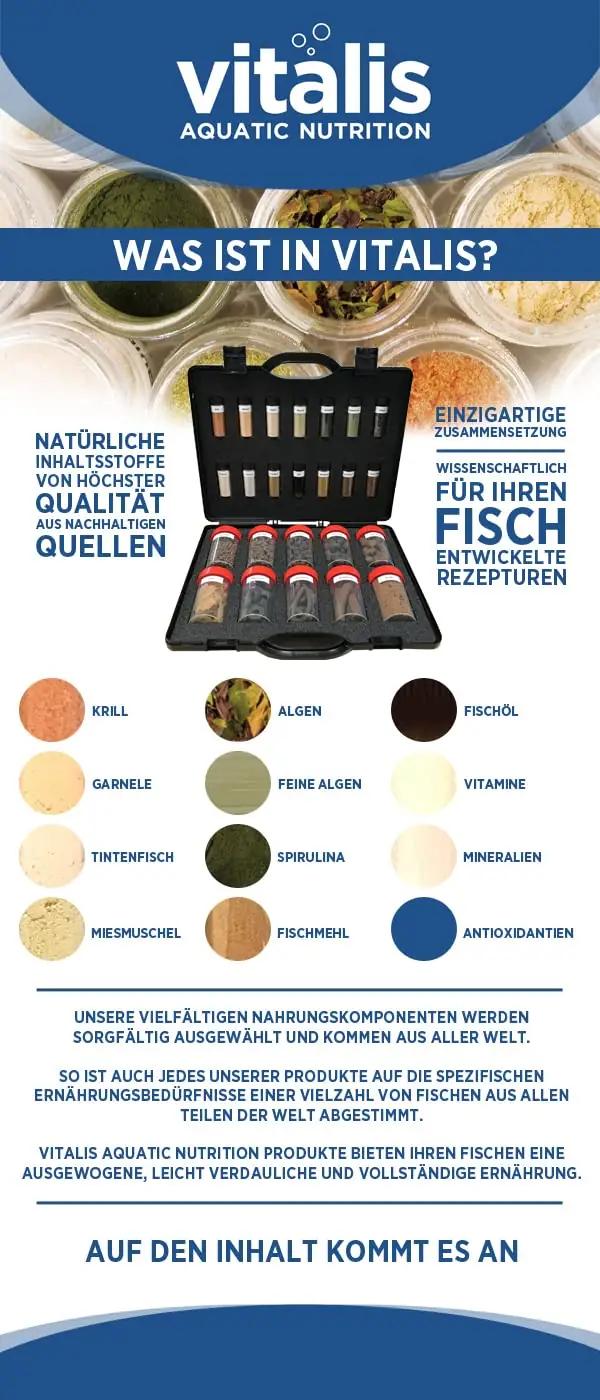 Vitalis Aquatic Nutrition — peen jahvatusega arrecifitoit – pakend ja tarvikud