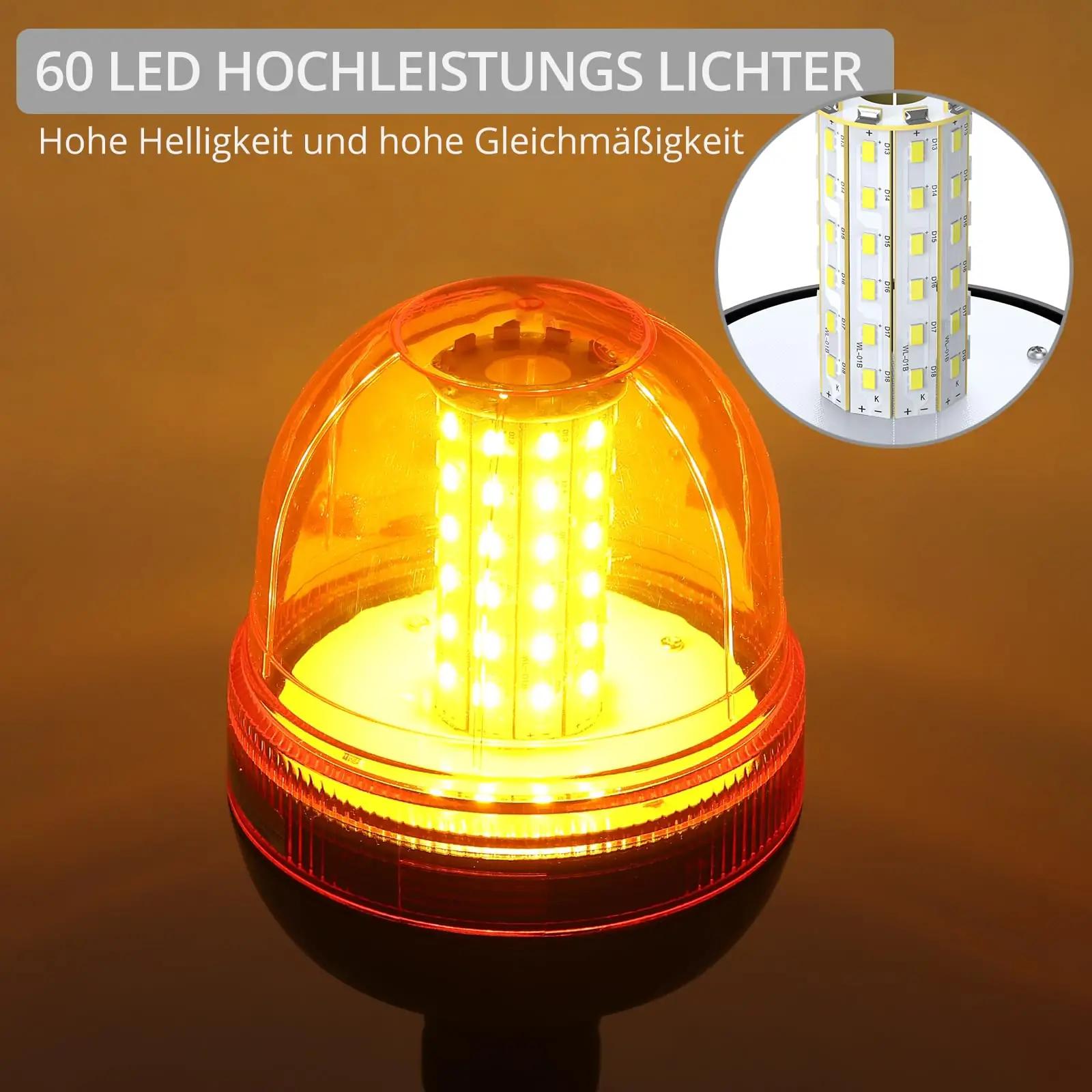 Justech vastupidav LED-ohtutuli 2x60LED — tolmukindel hoiatus – detailne vaade