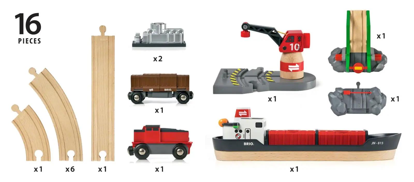 BRIO puidust sadamakomplekt 33061 – loov mäng ja õppimine – detailne vaade