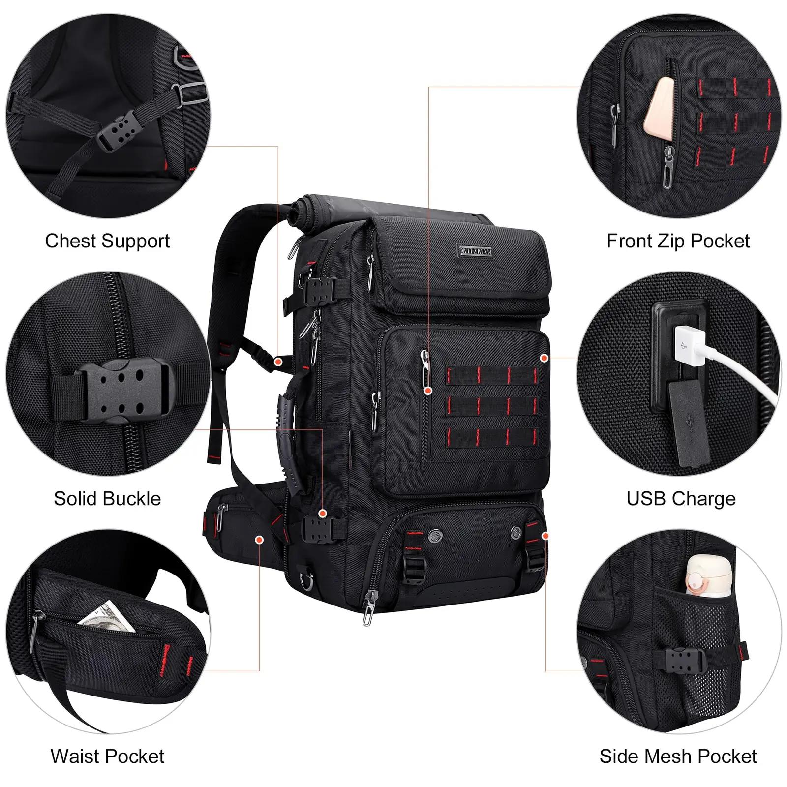 WITZMAN vastupidav reiseruumist rucksack USB-laadijaga B682 – pilt 8