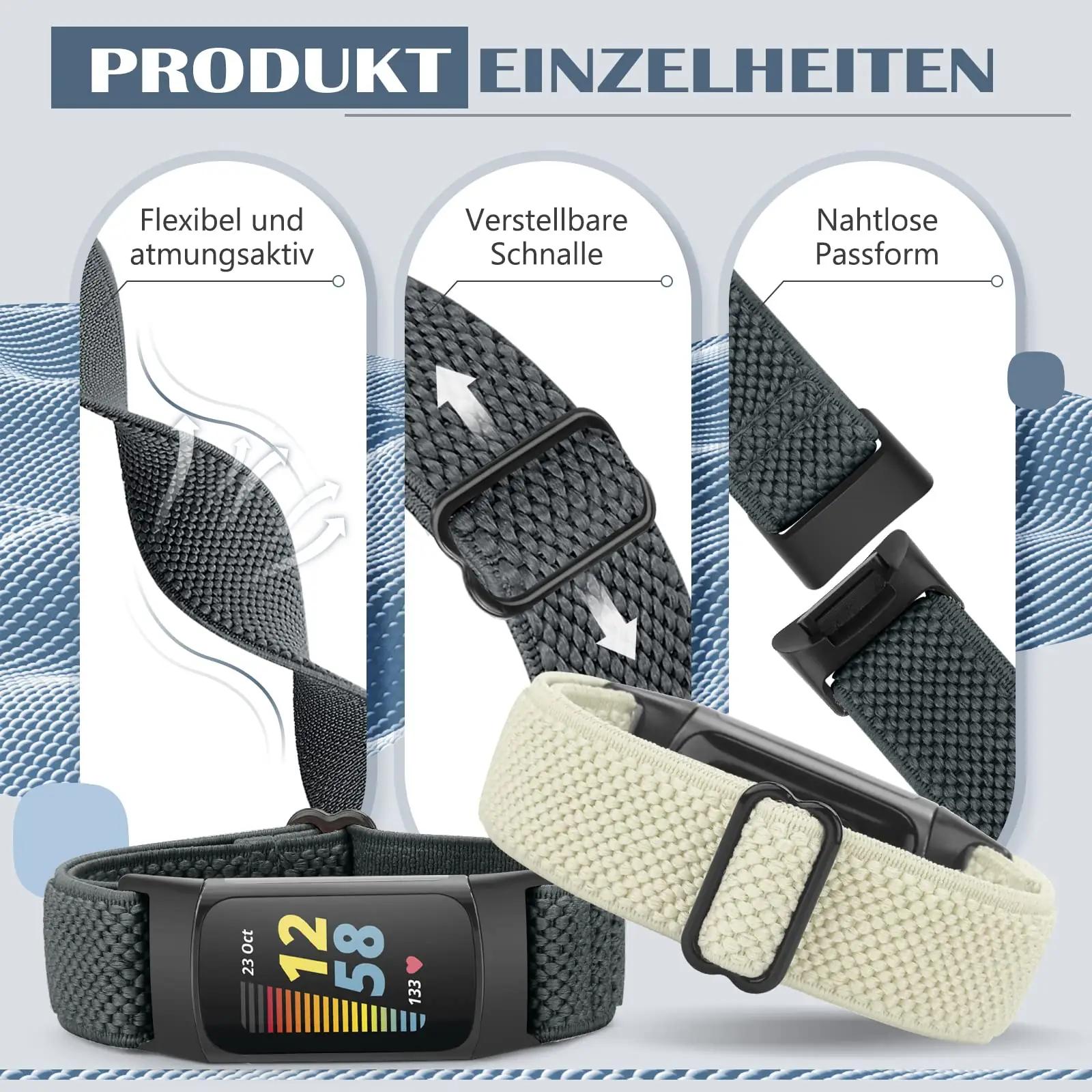 Bcuckood E-C5 black+grey+wine red käekell – detailne lähivaade