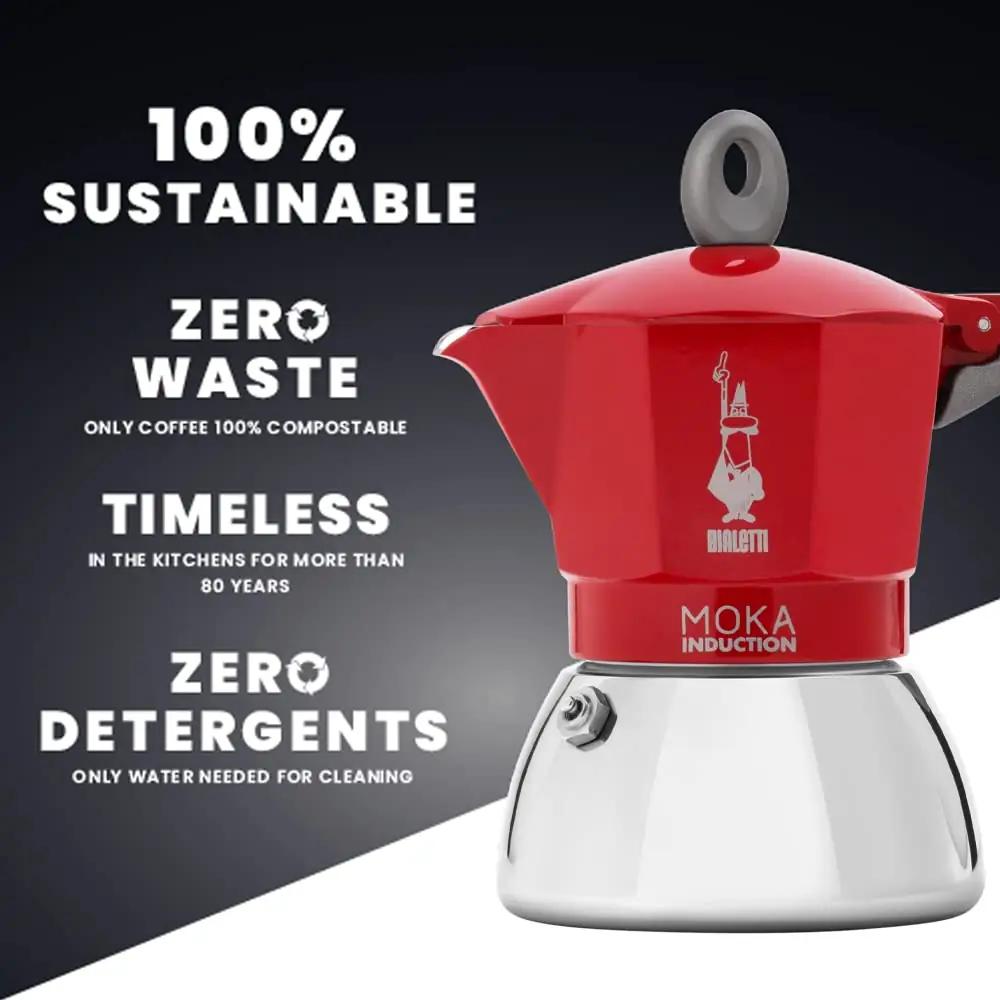 Bialetti punane Moka Induction — vastupidav alumiiniumkann – pilt 6