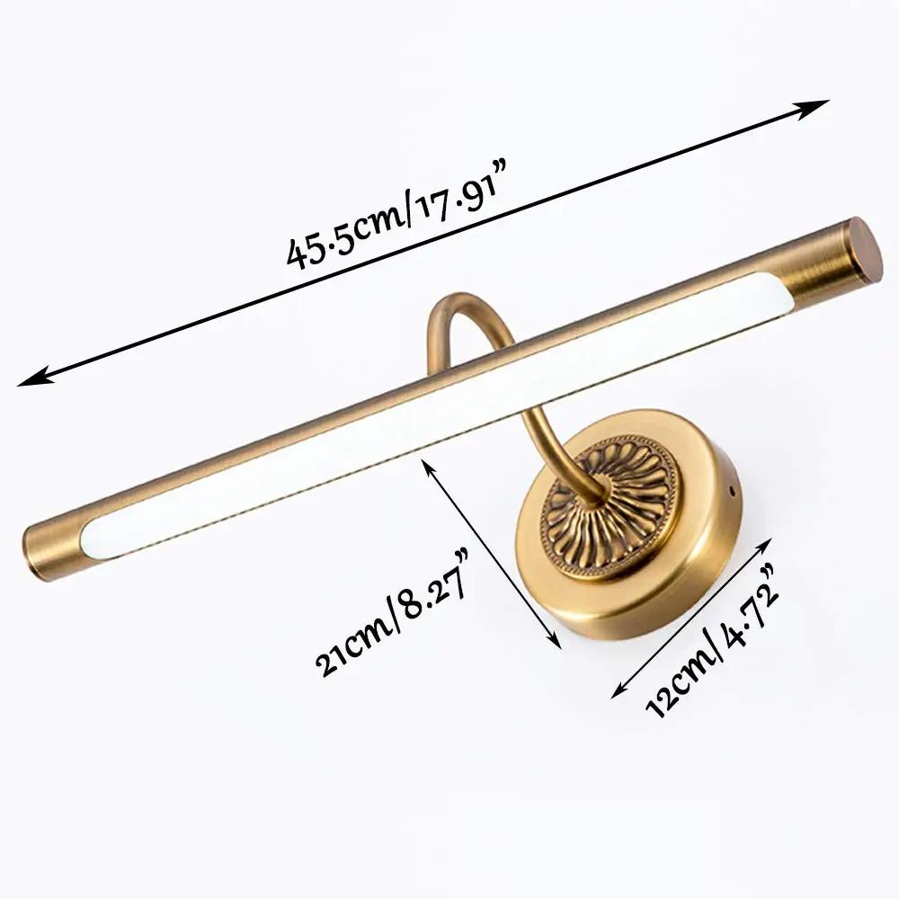 YIKEGE LICHT messingist peeglivalgusti – soe ja veekindel 45 cm – pilt 9