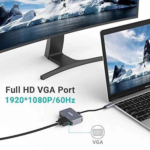 Atolla alumiinium USB-C hub – 4K HDMI, PD 60W ühendus – pakend ja tarvikud