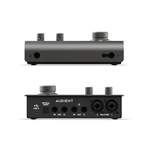 Audient stuudioheli liides iD14MKII — kvaliteetne USB-C esitlus – pakend ja tarvikud
