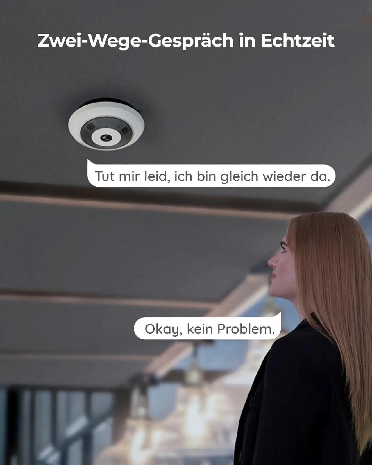 Reolink valge sise‑kaamera 6MP fisheye 360° panoraam – pilt 7