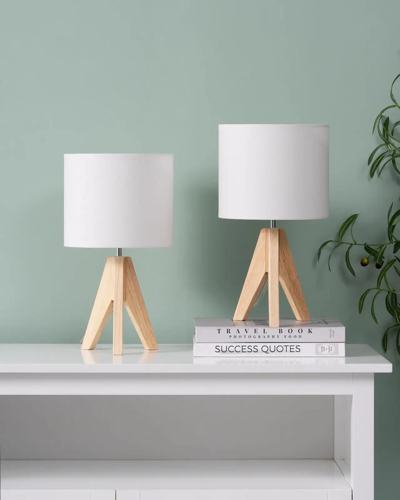EDISHINE vintage laualamp komplekt – linane varjuk ja soe valgus