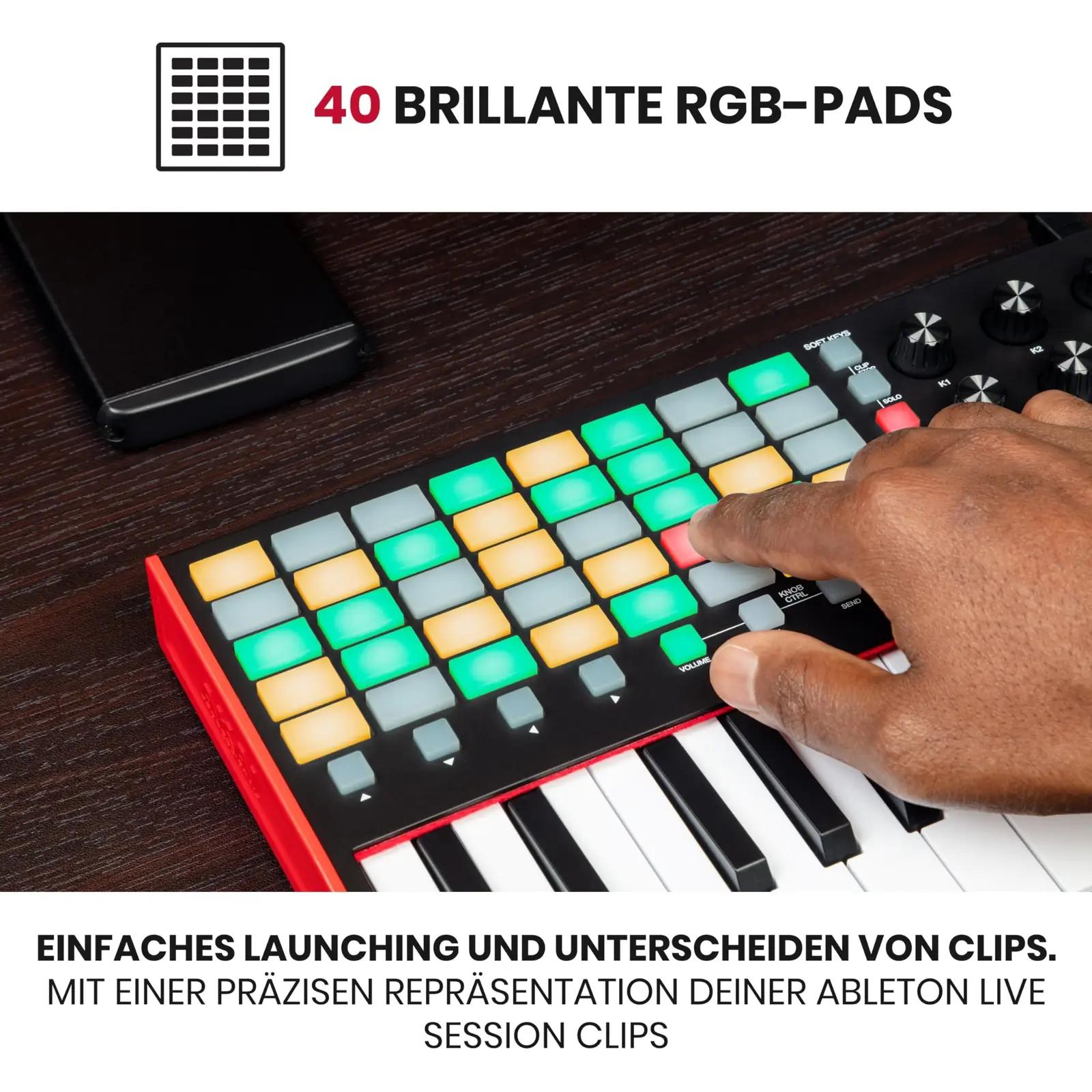Akai Professional MIDI-klaviatuur: kompaktne 25-klahviline – pakend ja tarvikud