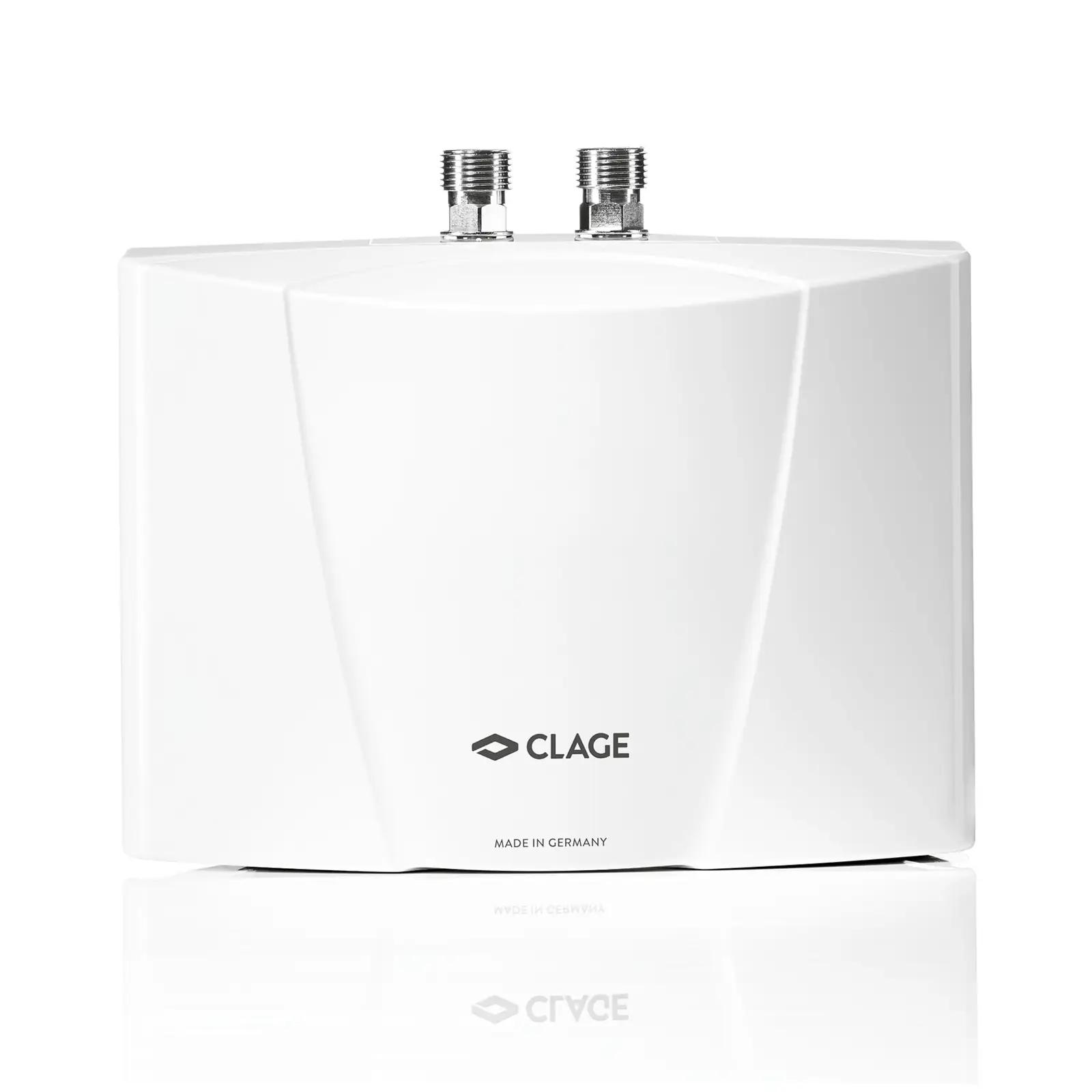 CLAGE kompaktne kraanikuivati 3,5 kW — paindlik vannitoalahendus