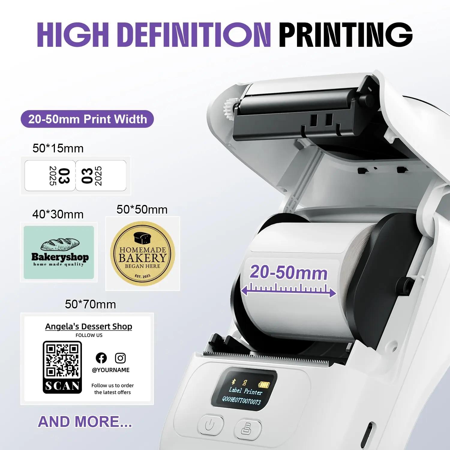 Phomemo valge M110 etikettprinter – kompaktne ja mugav lahendus – pilt 9
