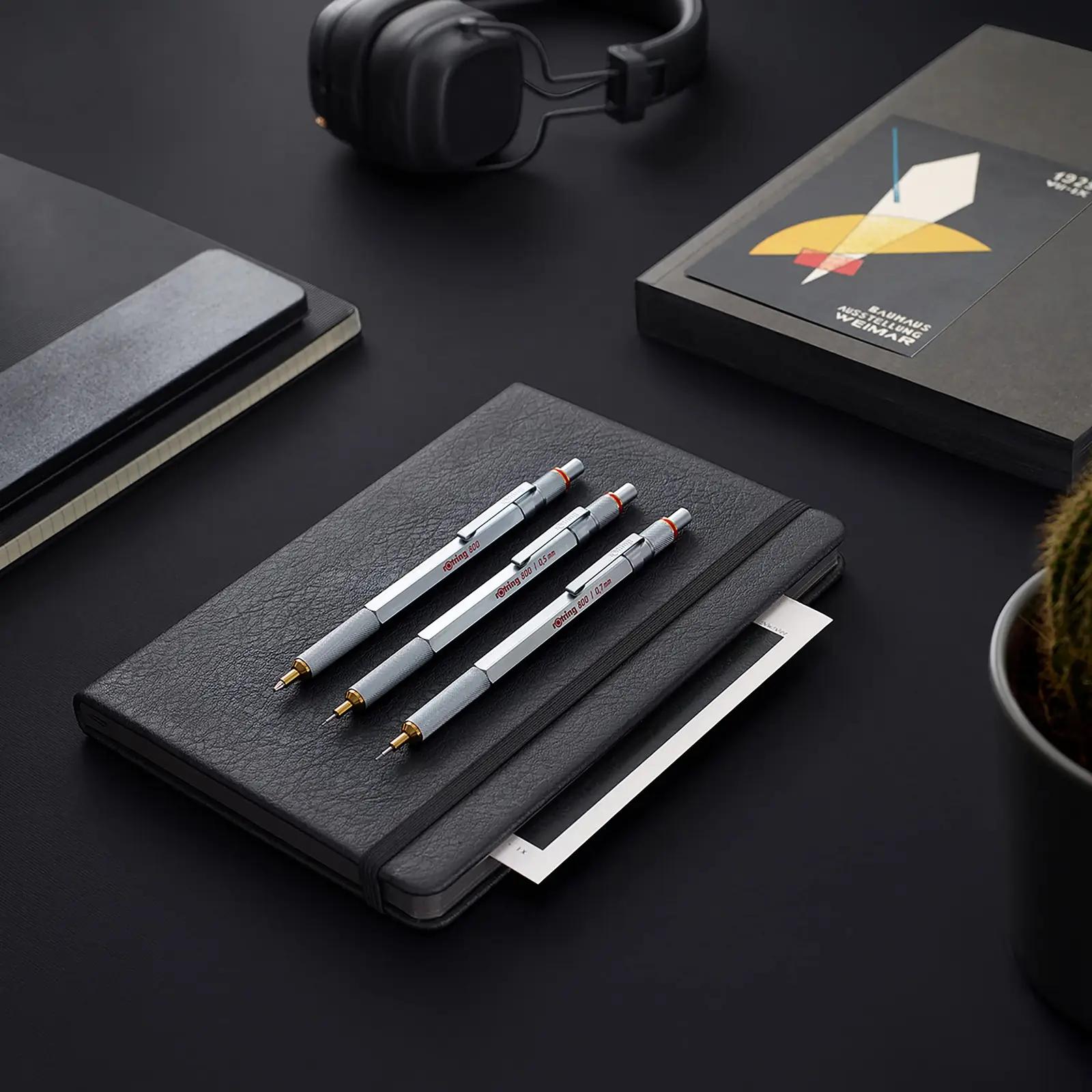 rOtring metallist 0,5 mm automaatpliiats — vastupidav – kasutusnäide