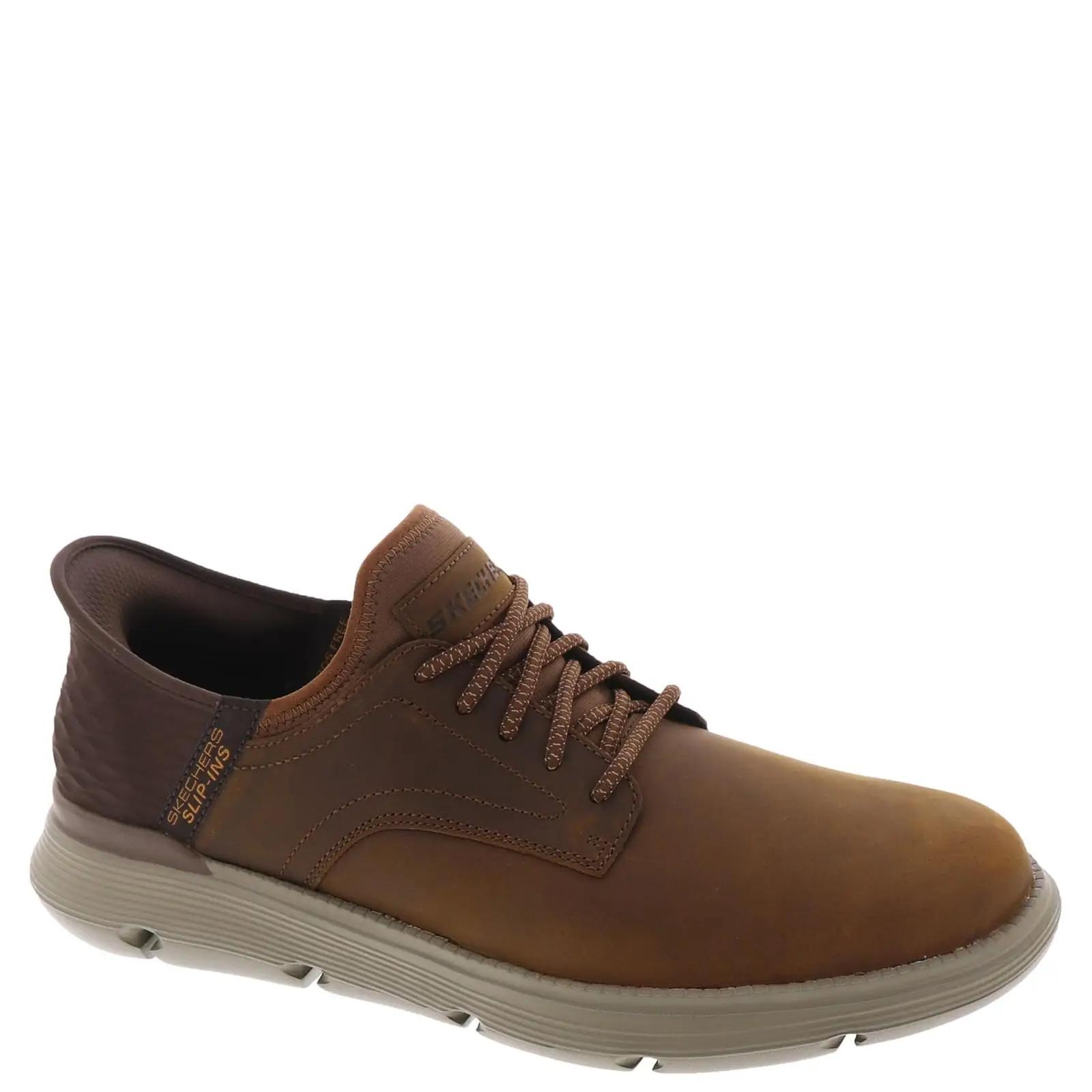 Skechers nahast brogue-kingad – mugavust ja stiili kandmiseks – detailne vaade