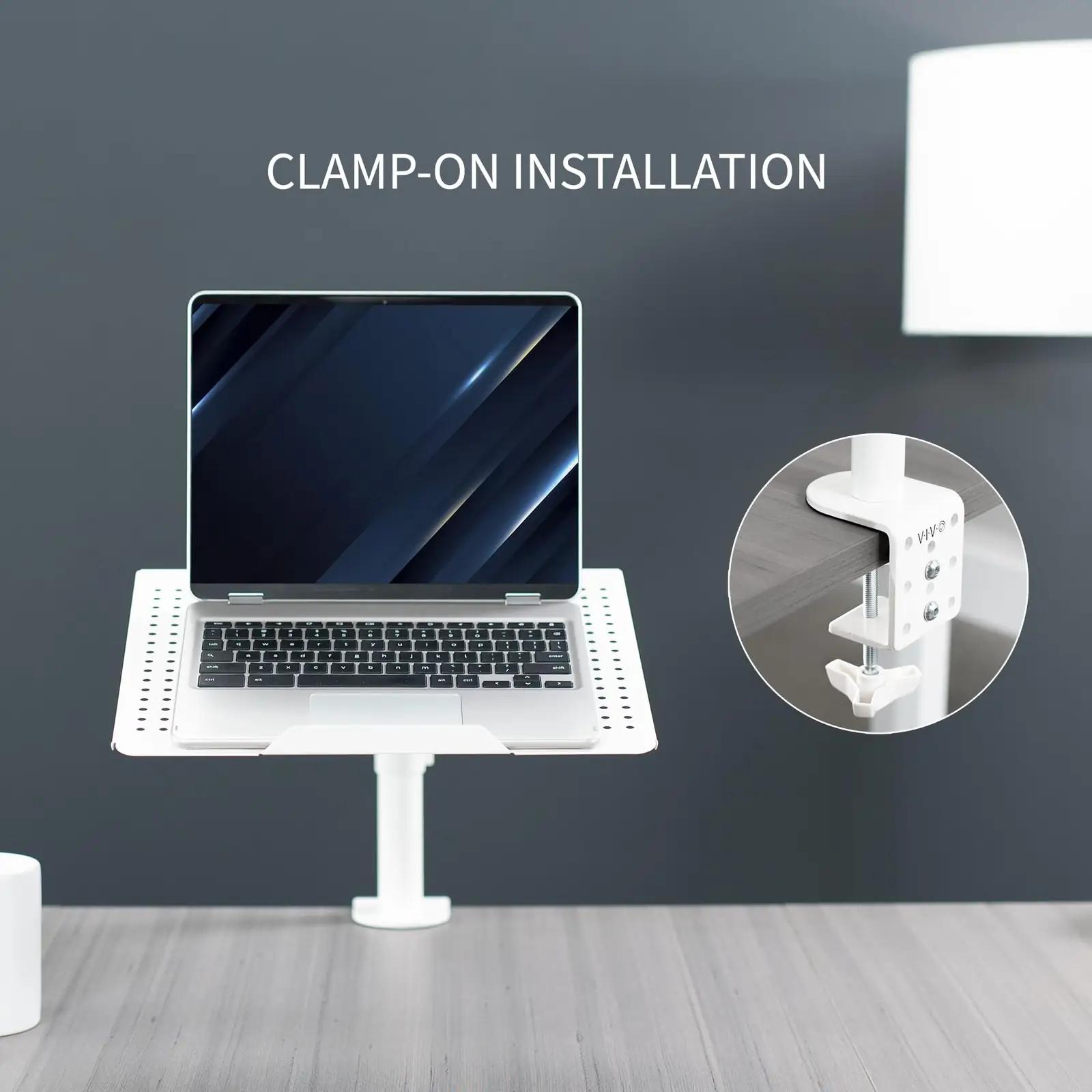 VIVO valge reguleeritav laualaudade hoidik – vastupidav teras – pilt 8