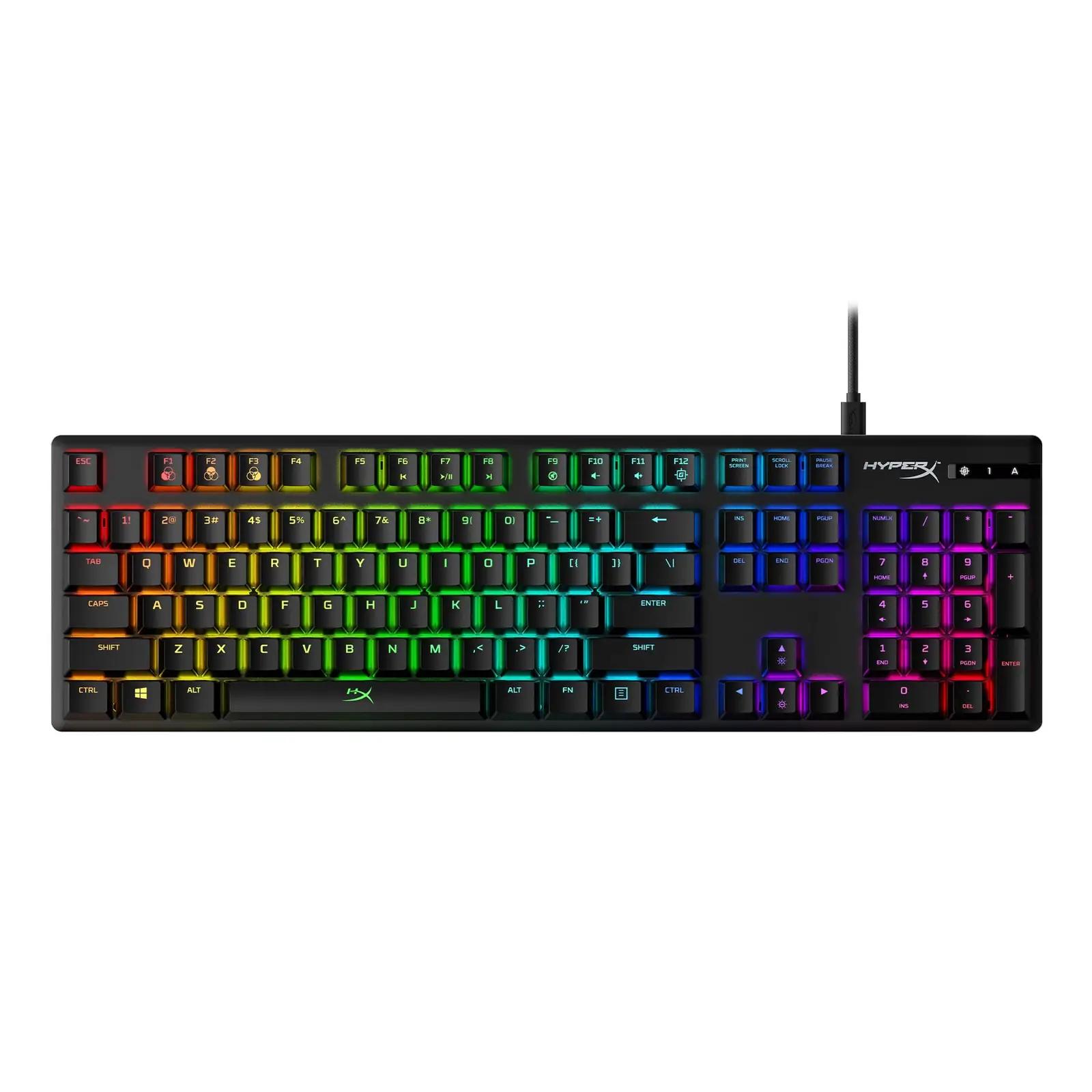 HyperX vastupidav alumiiniumist mängutastatuur – clicky Blue