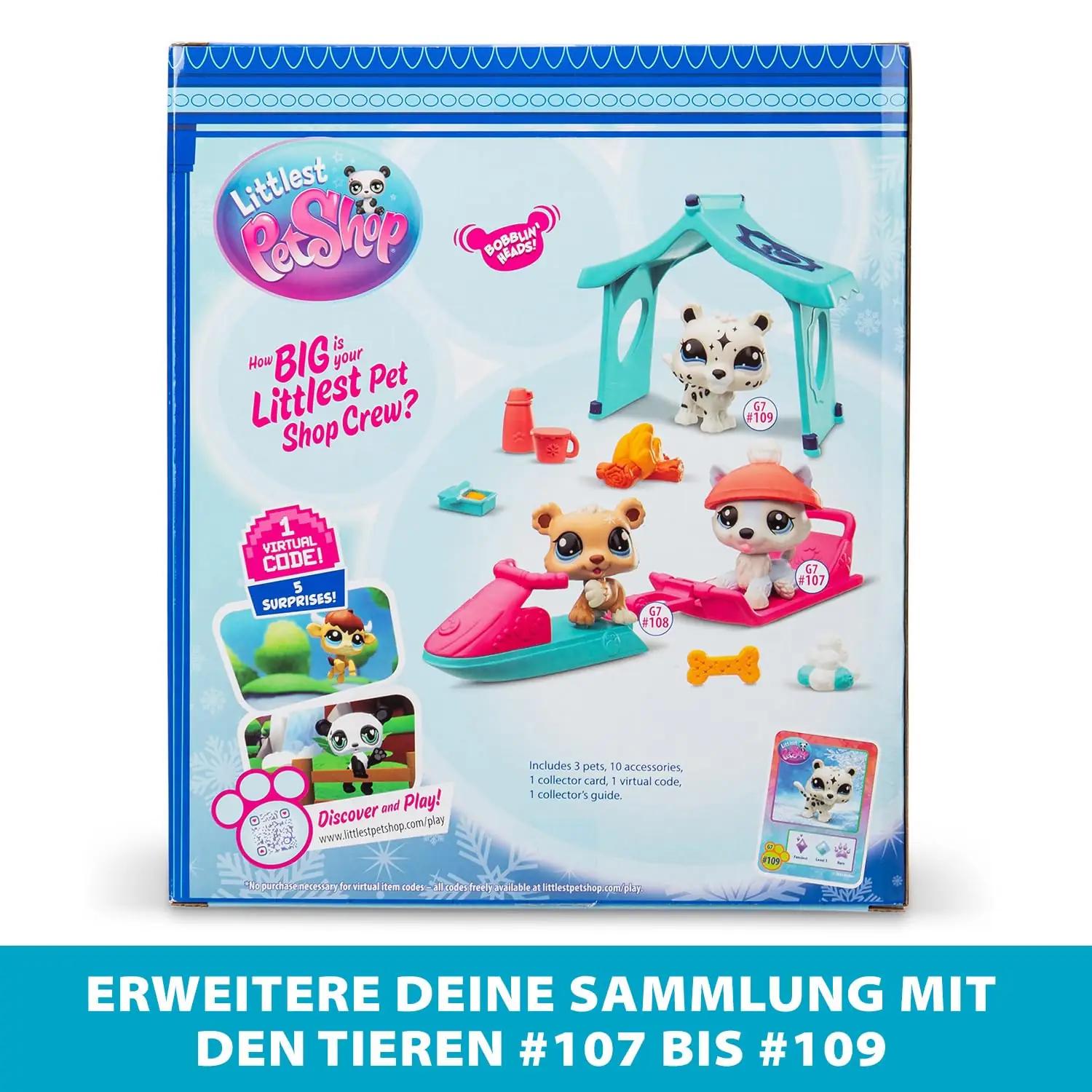 BANDAI Littlest Pet Shop lumepäeva mängukomplekt lastele (3 tk) – kasutusnäide