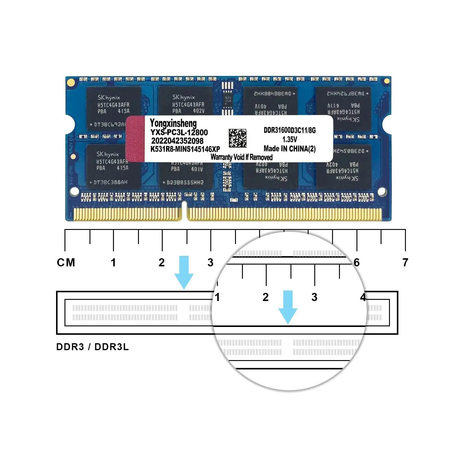 Yongxinsheng 16GB sülearvuti RAM kit — kiire 1600MHz mälulahendus – lisavaade