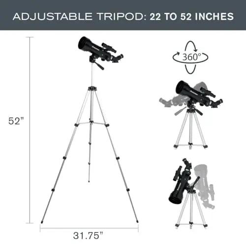 Celestron kaasaskantav TravelScope 70 — kerge reisiteleskoop – pilt 10
