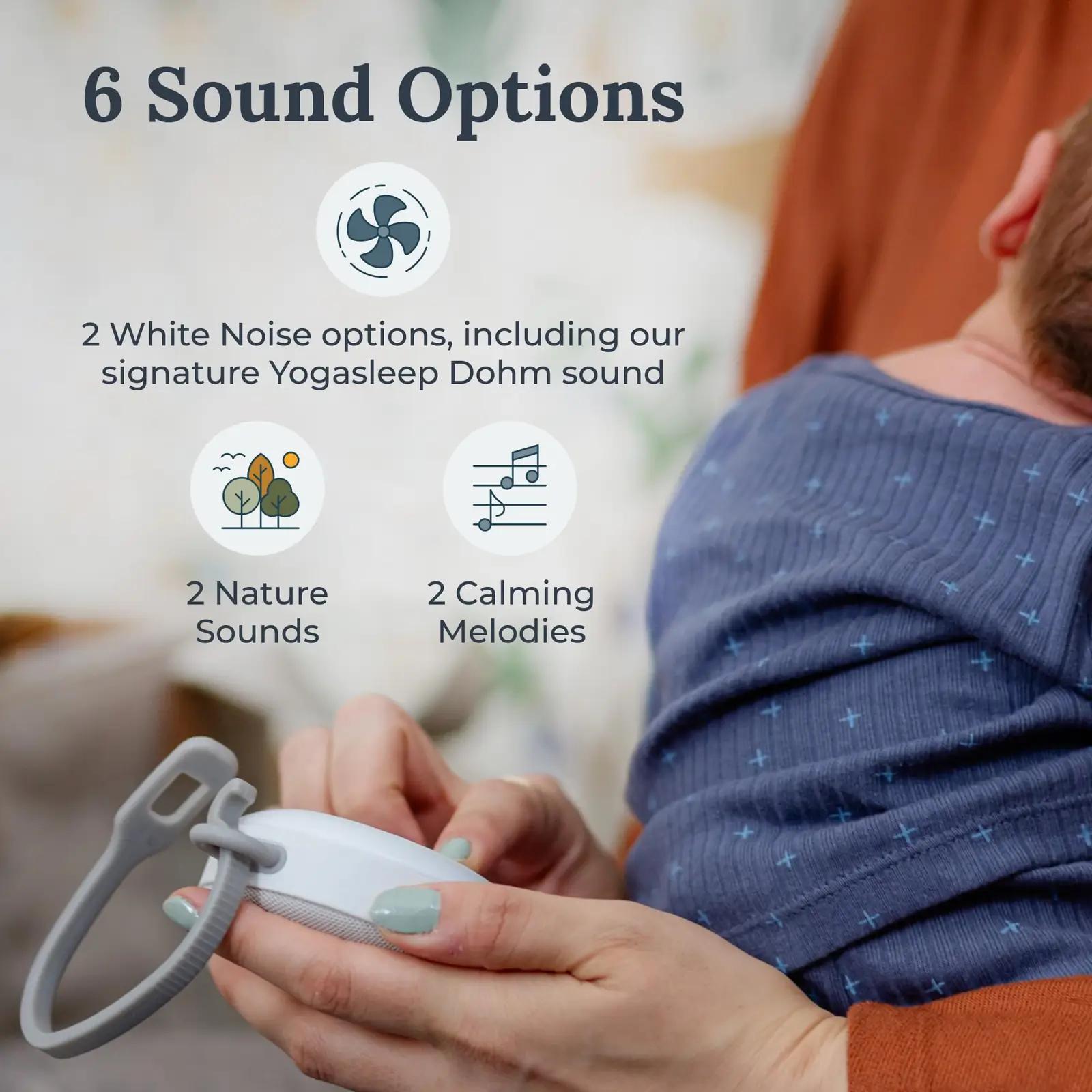 YOGASLEEP ABS-materjalist kaasaskantav valge müra masin – pakend ja tarvikud