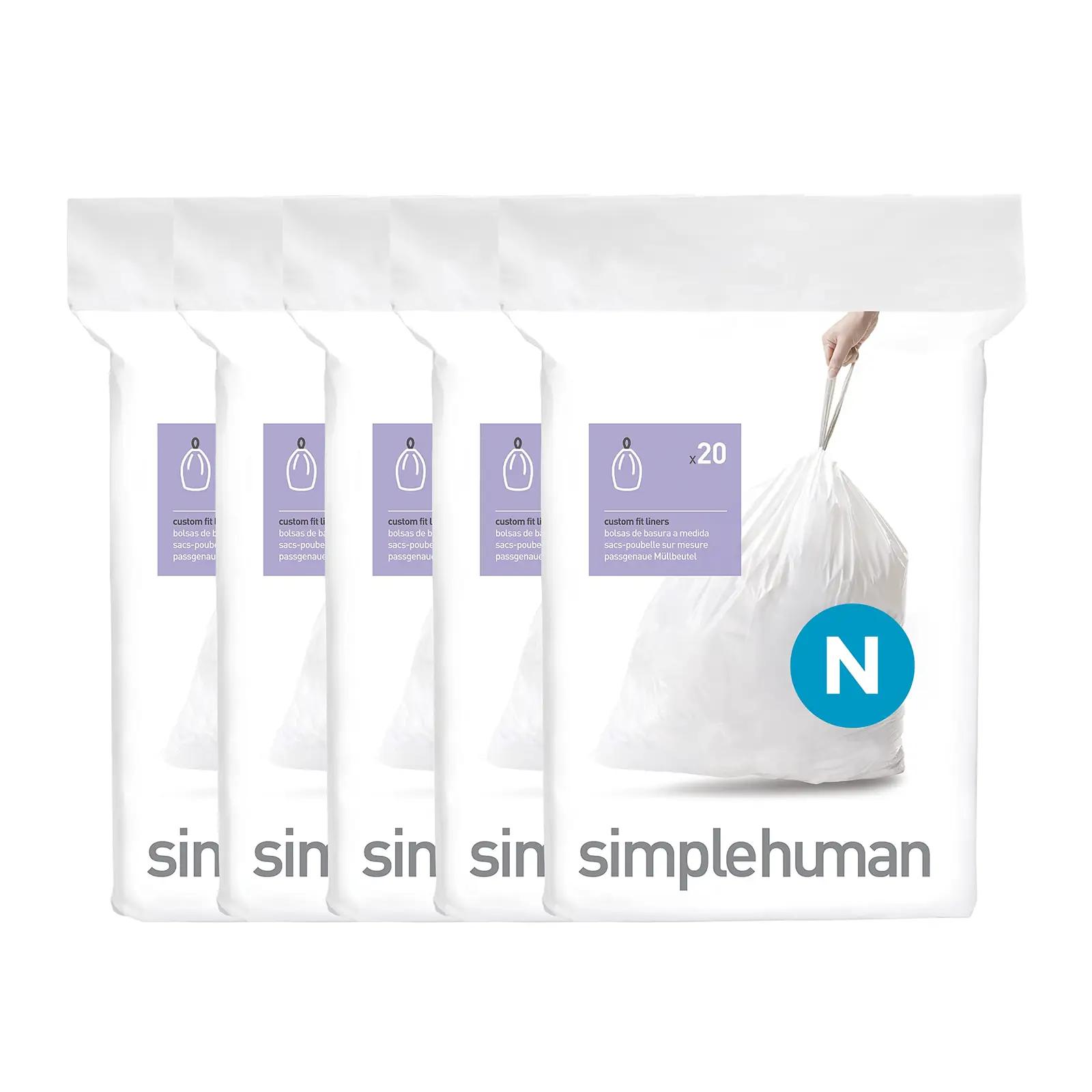 simplehuman vastupidavad prügikotid (45–50 l) – mugav kinnitus
