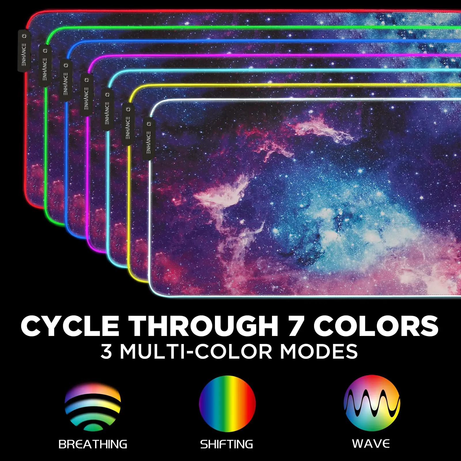 ENHANCE pehme kummist XXL mängumatt RGB valgustusega – pakend ja tarvikud