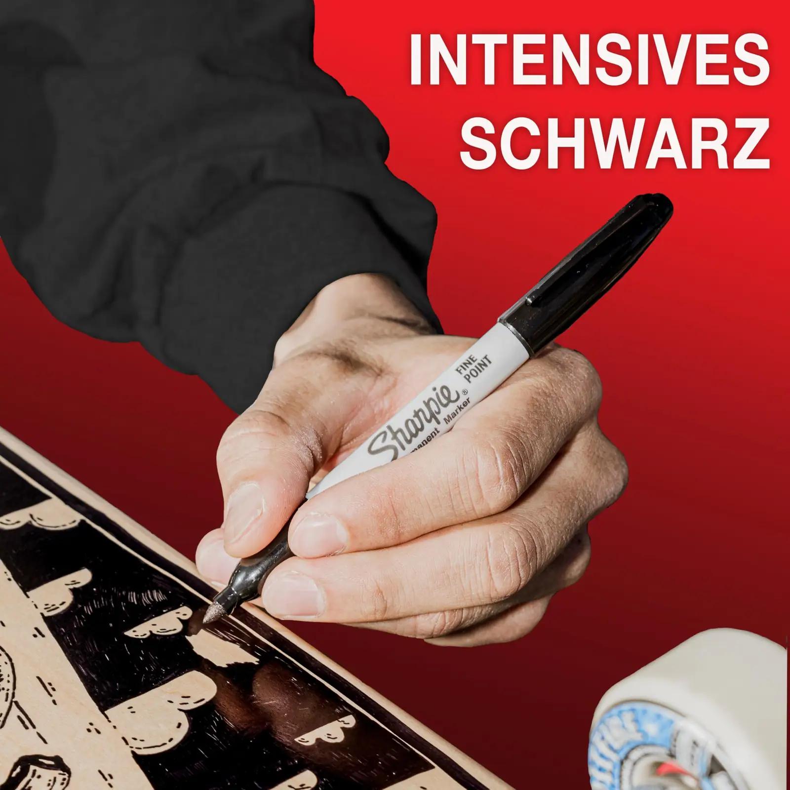 Sharpie must metallkorpus marker – peen ots, komplekt 36 – pakend ja tarvikud