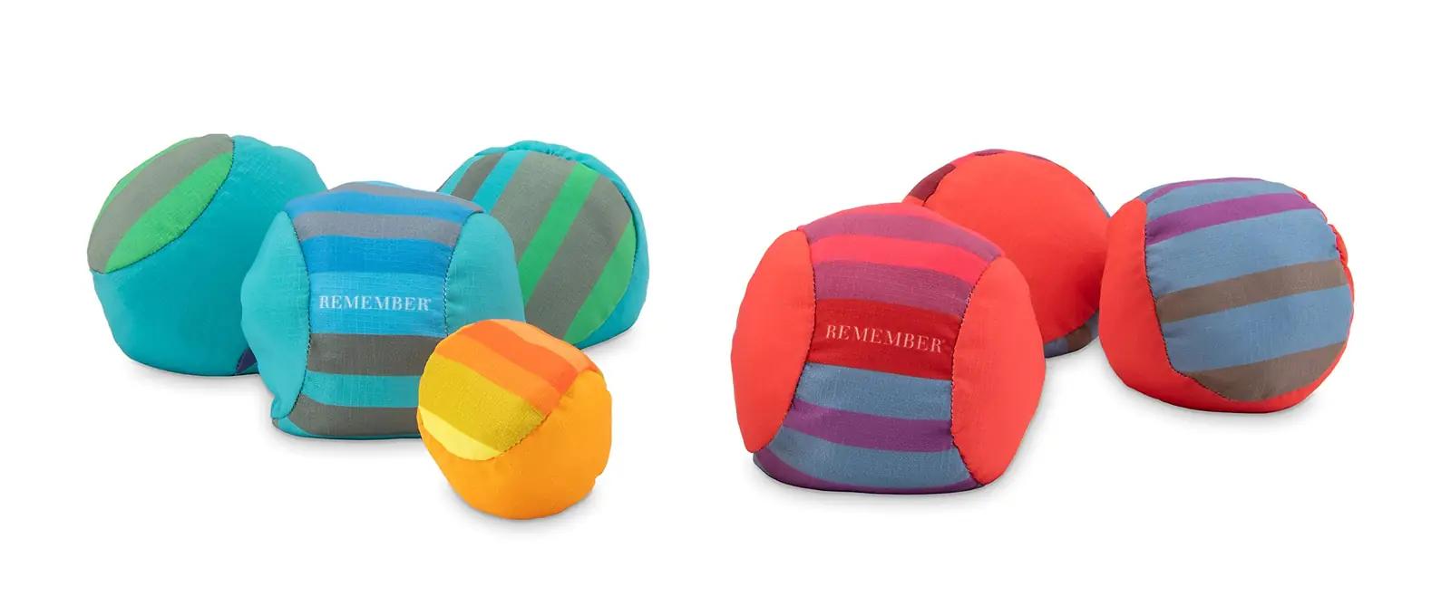 Remember pehme boccia komplekt värvilise, veekindla disainiga