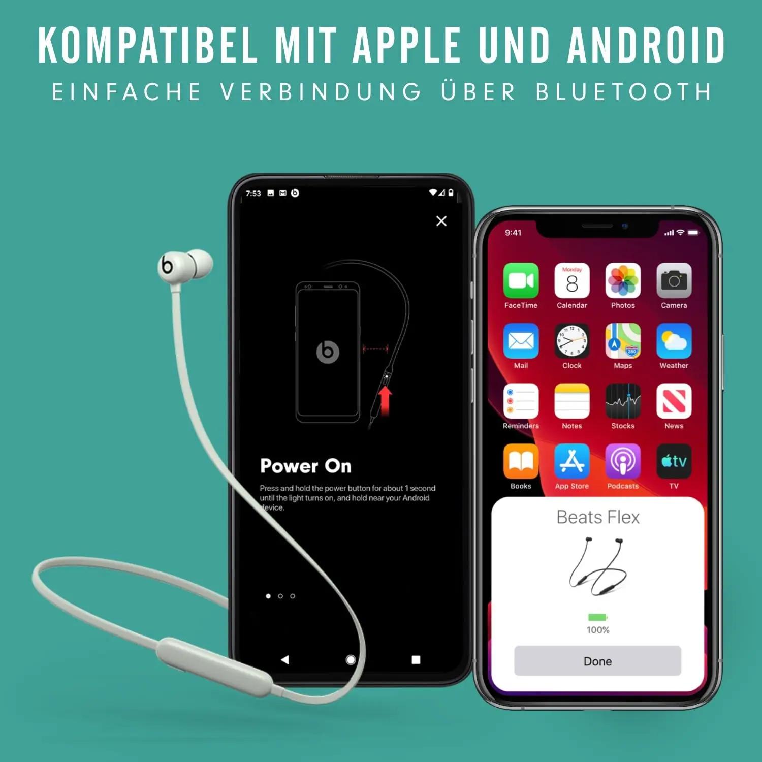 Beats kerge kunstnahkne Flex in-ear — mugav reisiks – pakend ja tarvikud