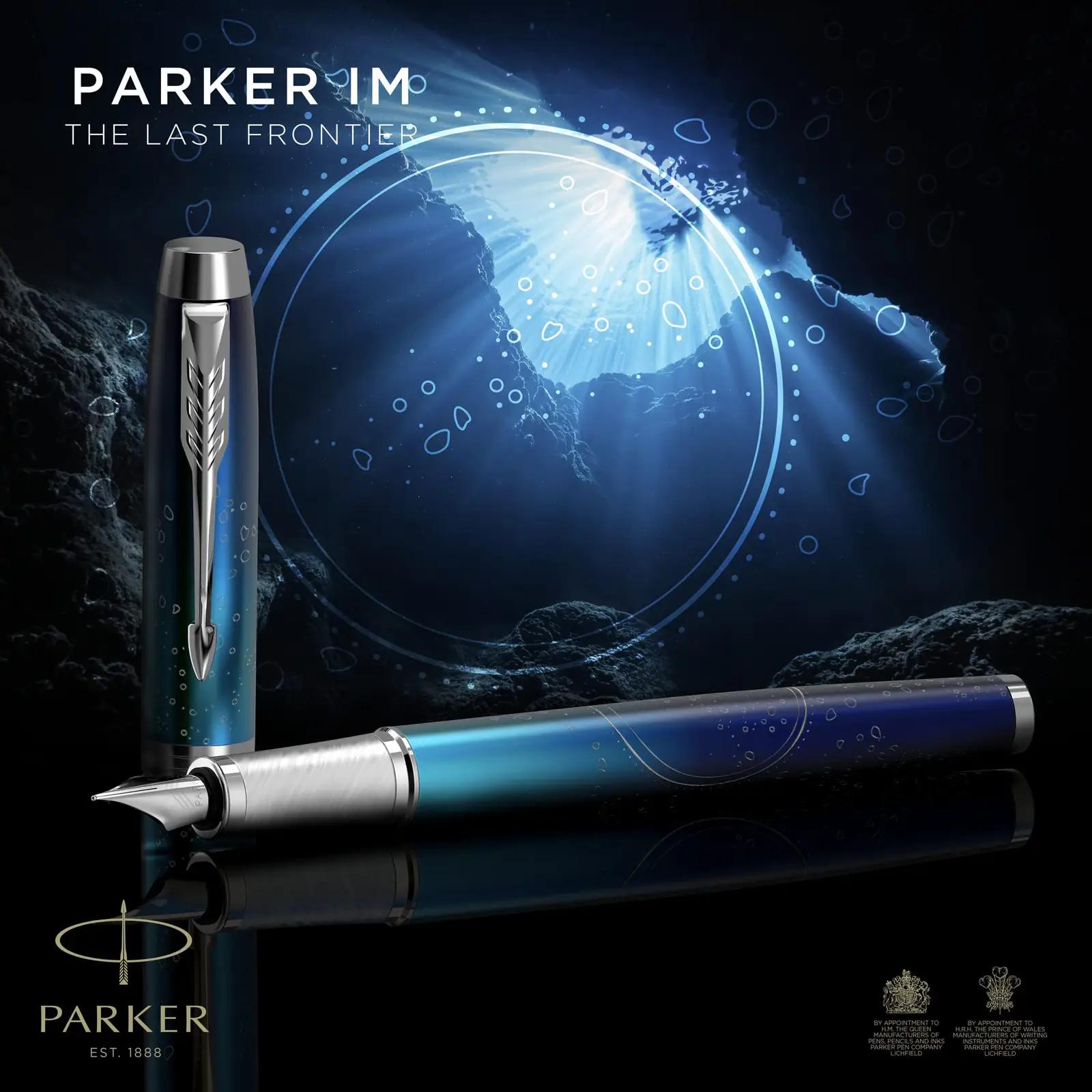 PARKER elegantne sinine sulepea – kvaliteetne kirjutuskingitus – pakend ja tarvikud