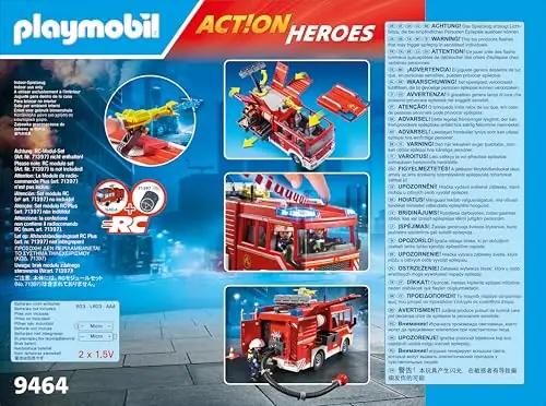 PLAYMOBIL punane tuletõrjeauto koos tule- ja heliefektiga – pilt 10