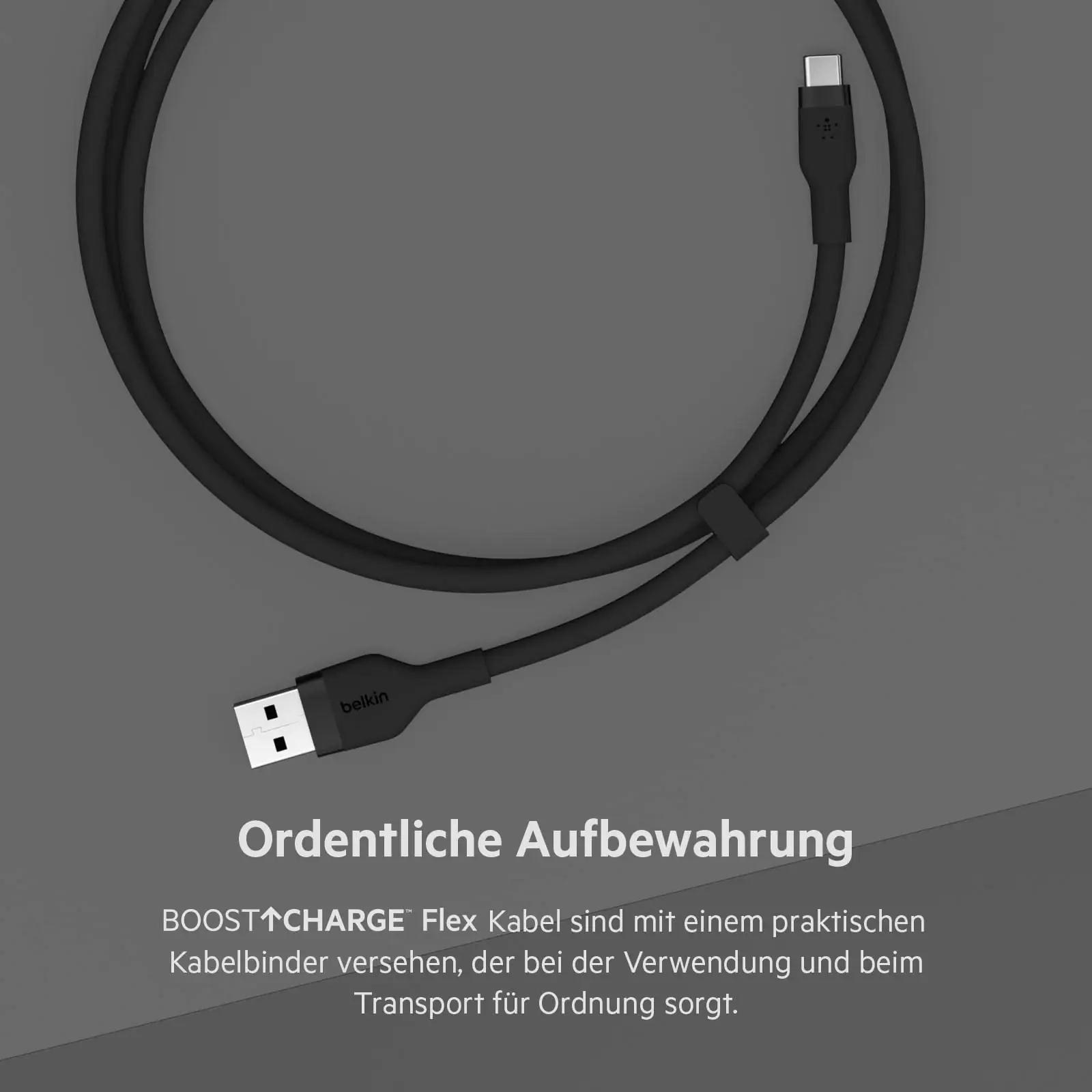 Belkin silikoonist vastupidav USB-C laadimiskaabel 3 m – lisavaade