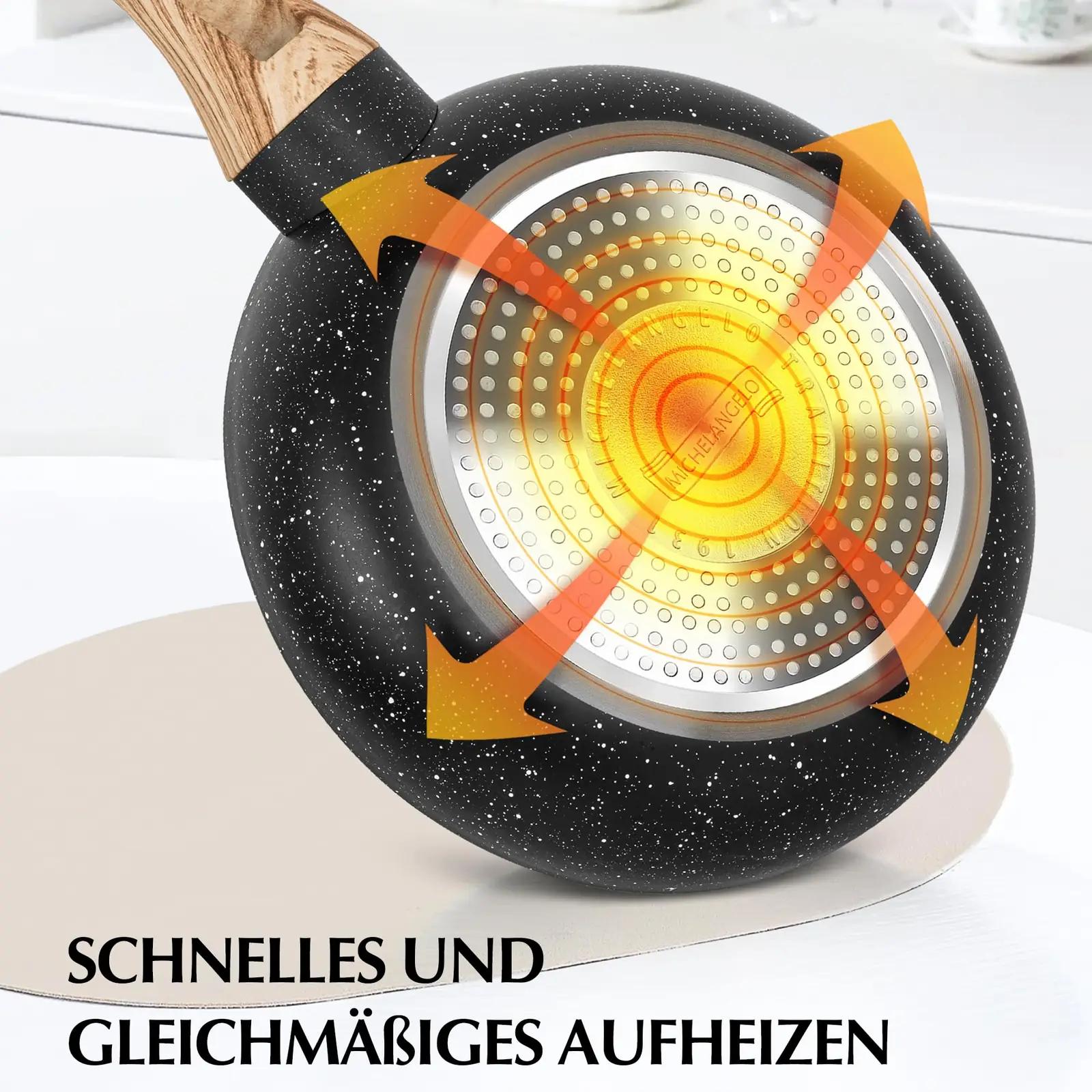 MICHELANGELO kivipõhise 30 cm praepann kaanega – pilt 6