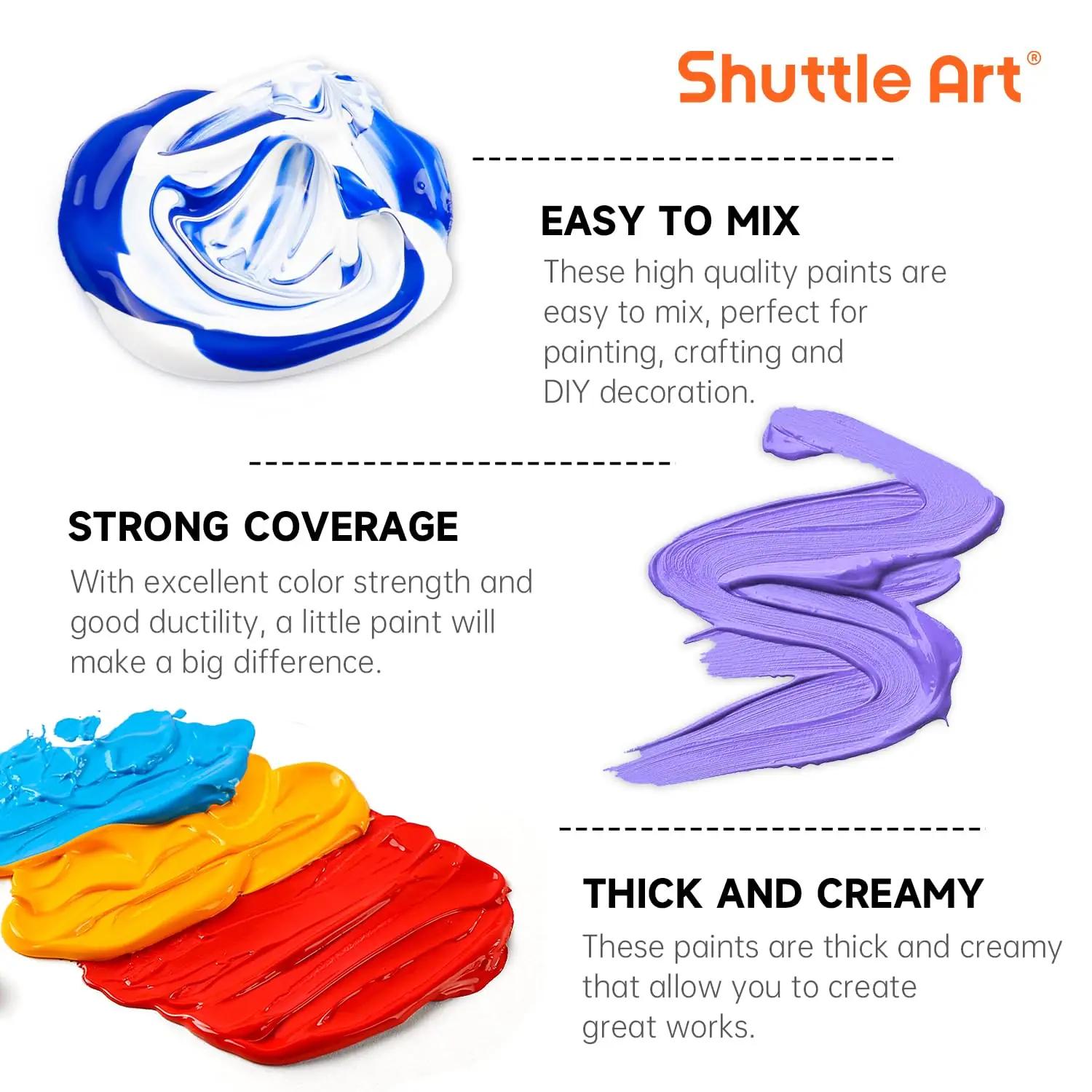 Shuttle Art akrüülvärvid komplekt — rikkalik 60 värvi komplekt – pilt 6