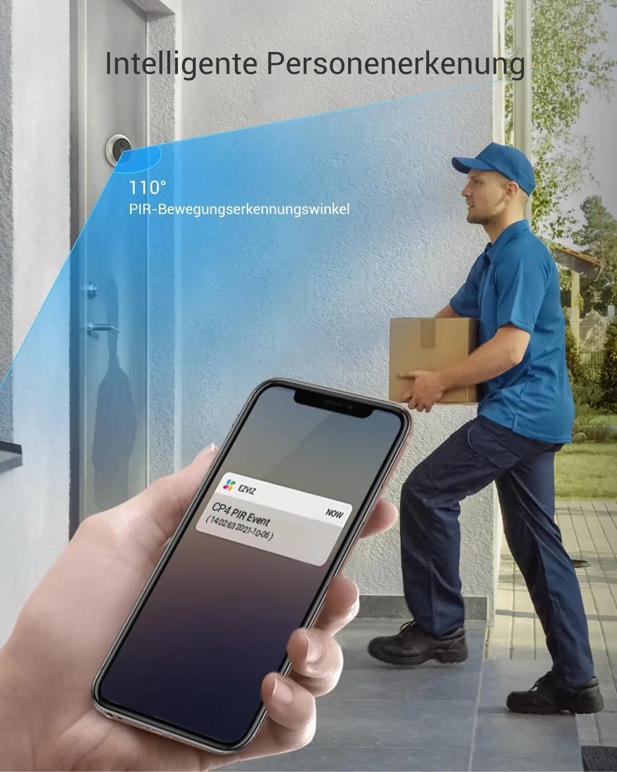 EZVIZ turvakell ja uksevaatleja 2MP, aku 4600mAh – pakend ja tarvikud