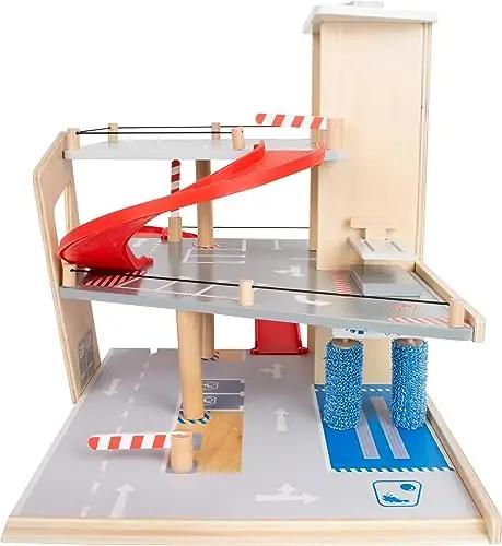 Small Foot puidust parkla Premium — kolmetasandiline mänguasi – detailne vaade