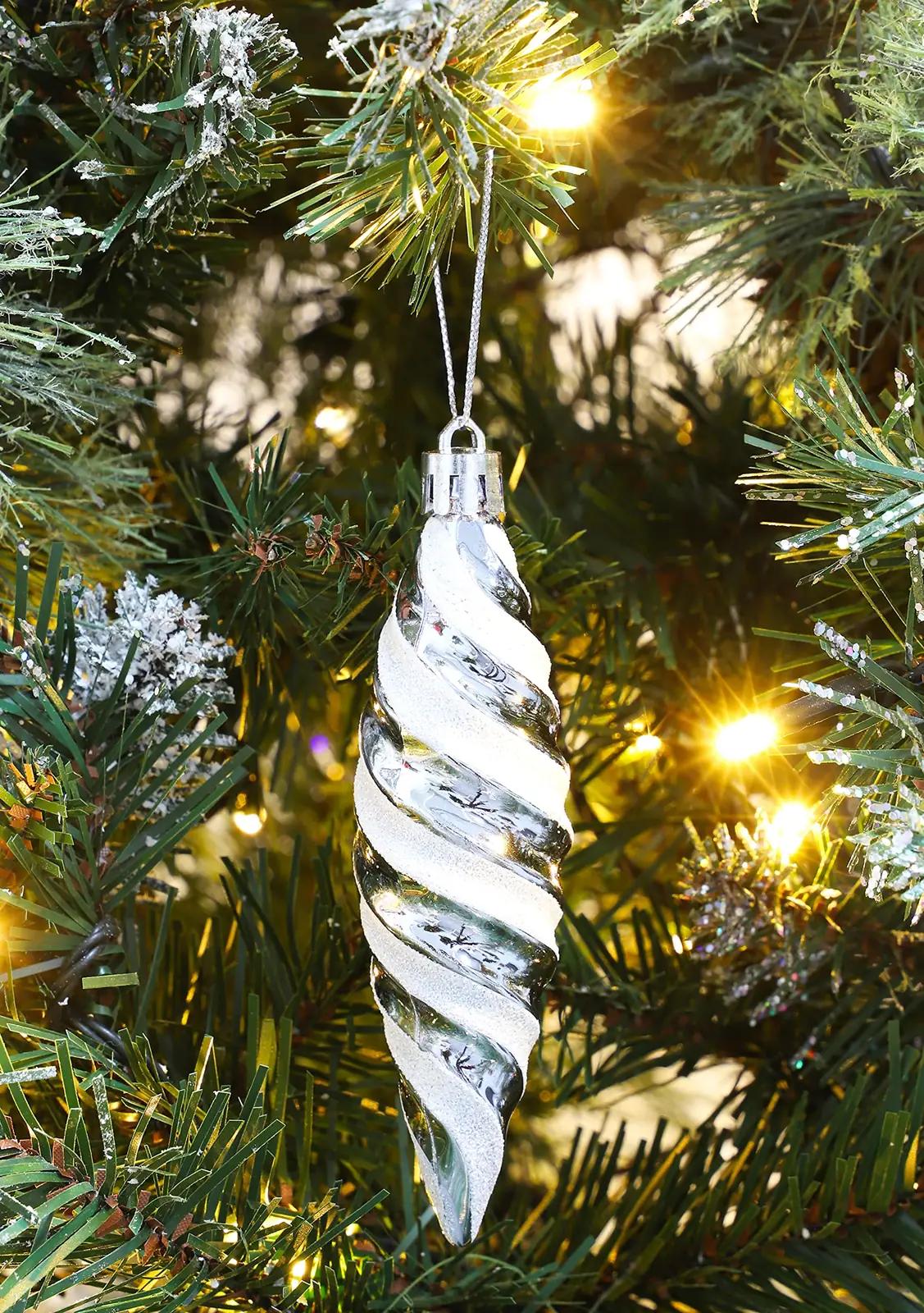 Christmas Concepts dekoratiivsed 110 mm spiralkuulid – detailne vaade