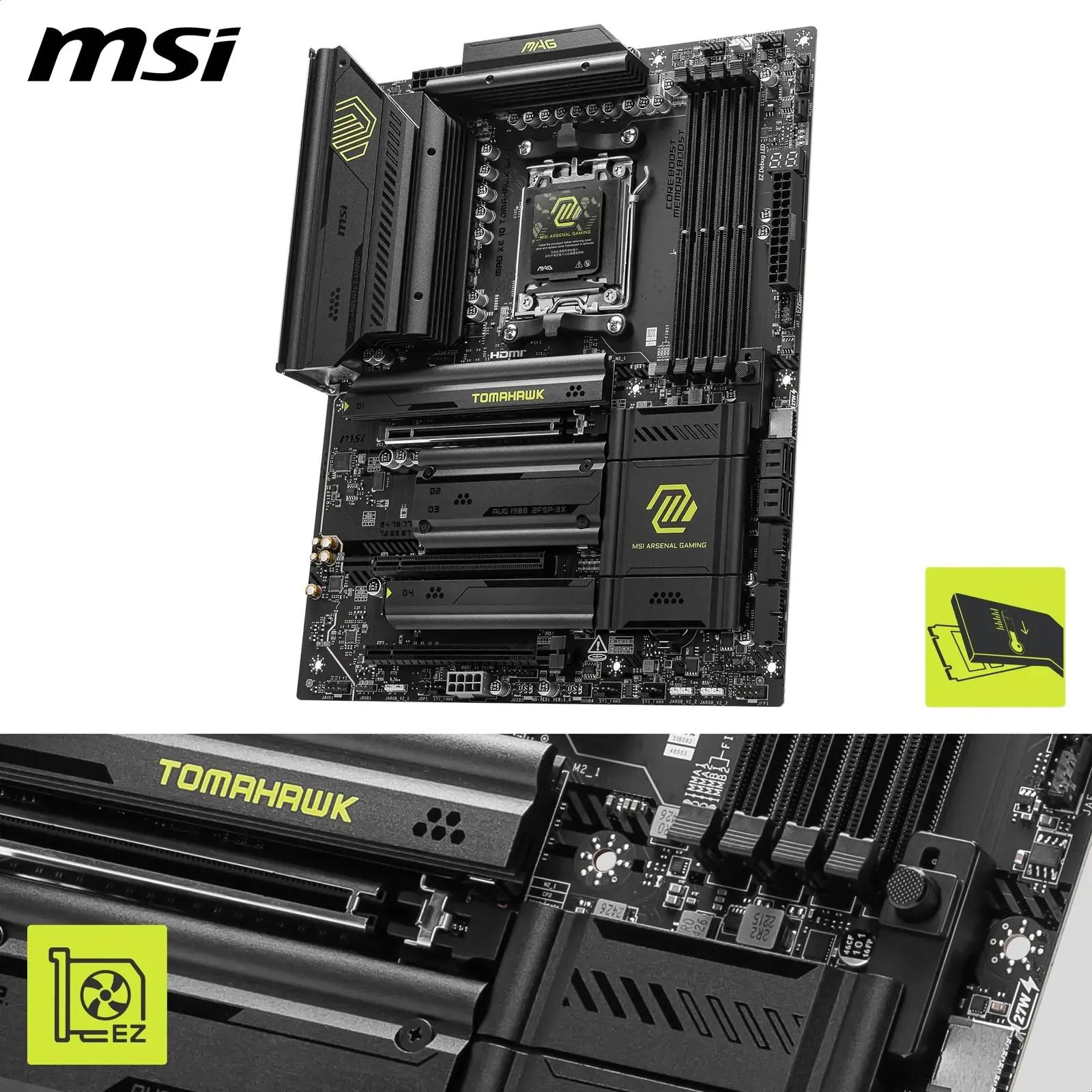 MSI MAG X870 Tomahawk WiFi emade ja õdede kingitus — ATX emaplaat – pakend ja tarvikud