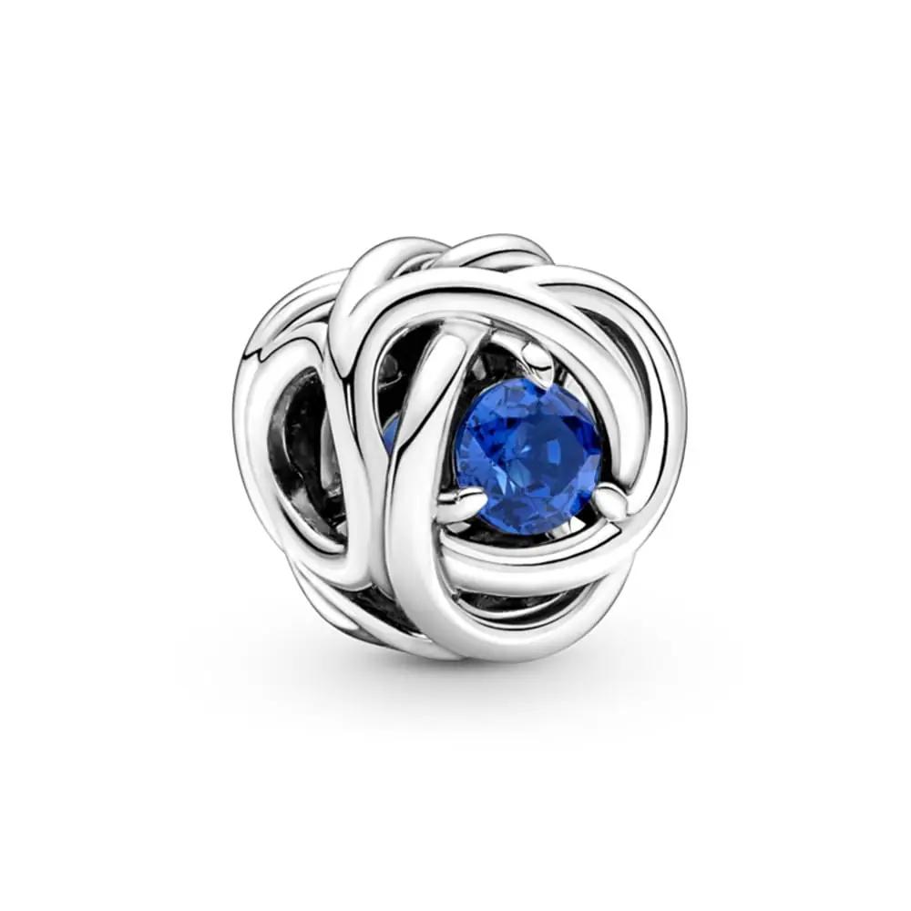 PANDORA sterling-hõbe ripats charm siniste kristallidega