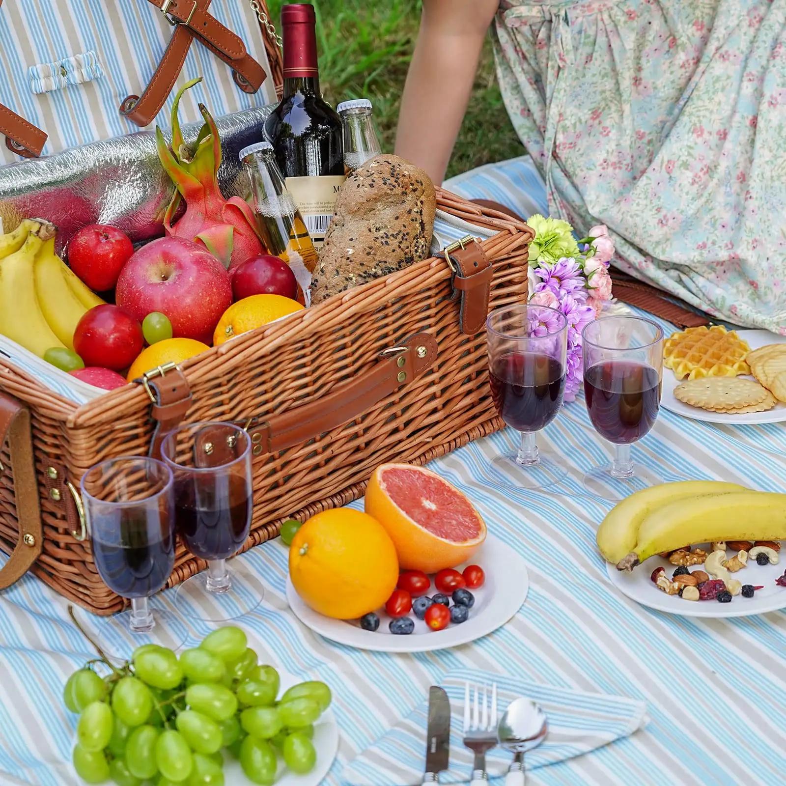 HappyPicnic käsitöökorv neljale – vastupidav ja isoleeritud – pilt 8