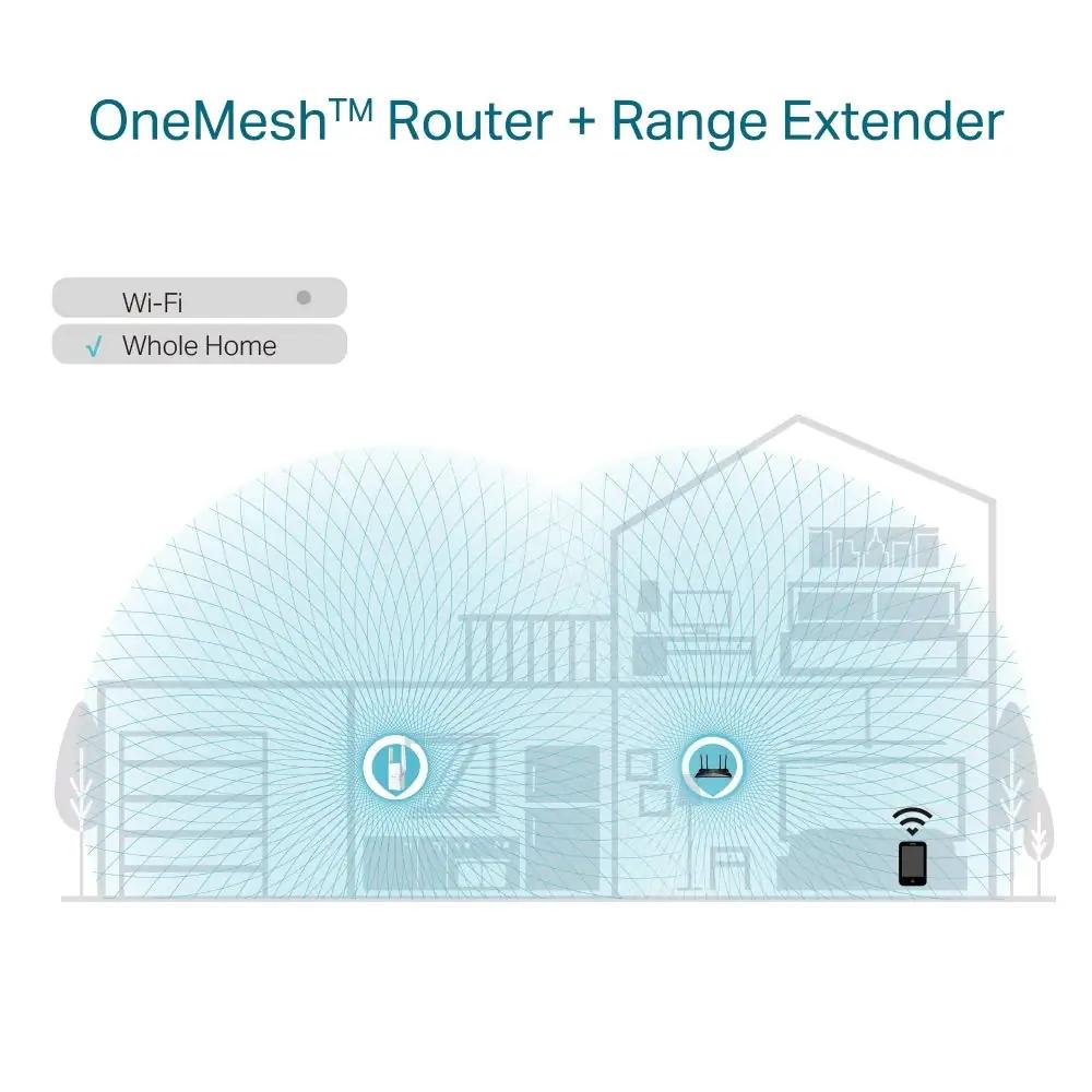 TP-Link pehme-valge WiFi 6 repeater – parem katvus kodus – kasutusnäide