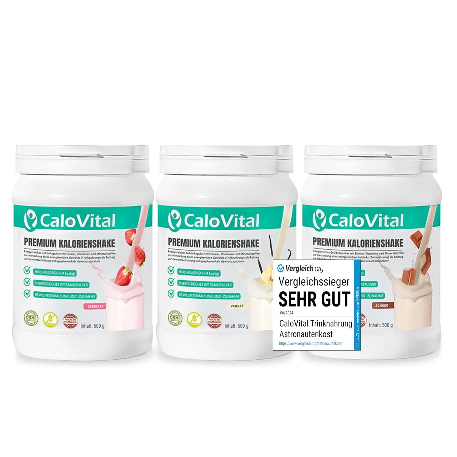 CALOVITAL proteiinisegu massi ja tervise toetuseks (3×maitse)