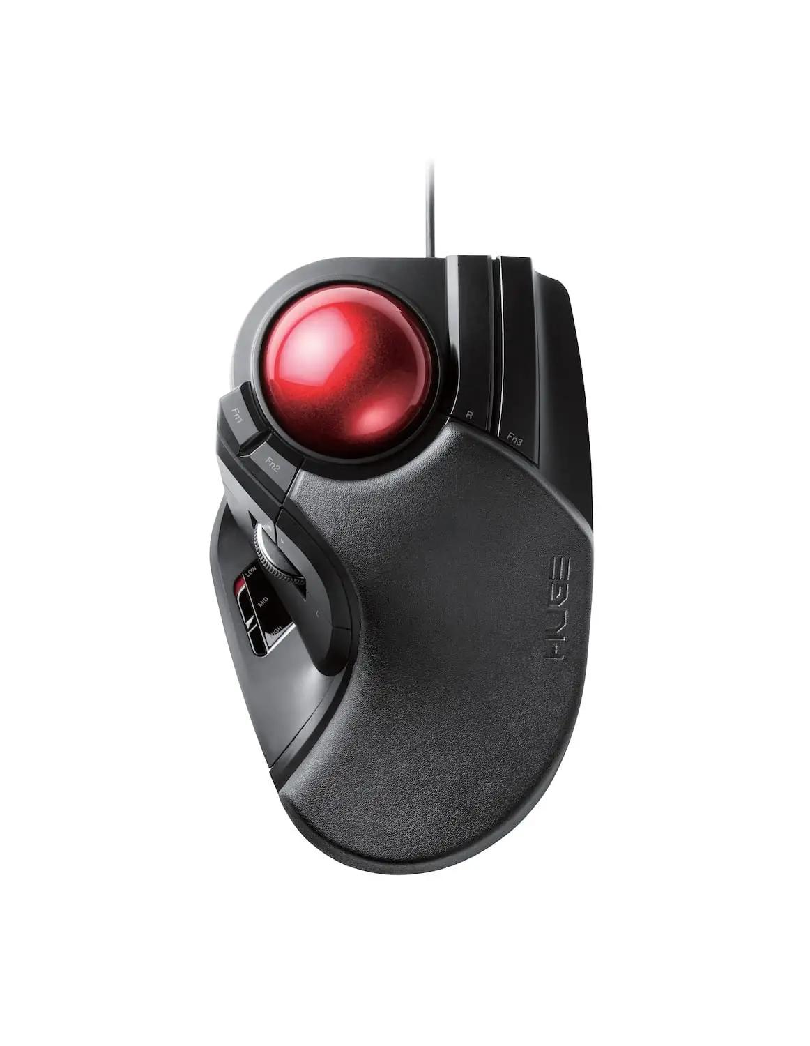 ELECOM sujuv töökorras suur trackball‑hiir mugava käetoega