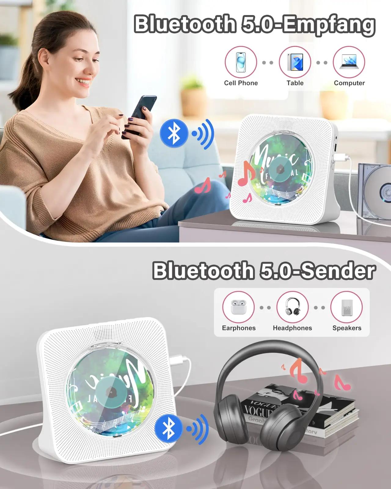 Greadio kaasaskantav CD-mängija Bluetoothiga – kasutusnäide