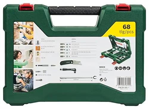 Bosch vastupidav 68-osaline puur- ja bittkomplekt töödeks – detailne vaade