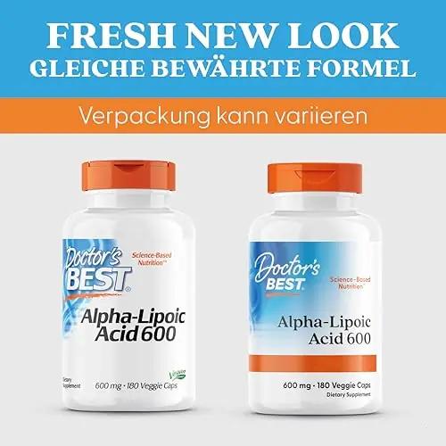 Doctor’s BEST tugevatoimeline alfa-lipoonhape 600 mg, 180 kapslit – pilt 10