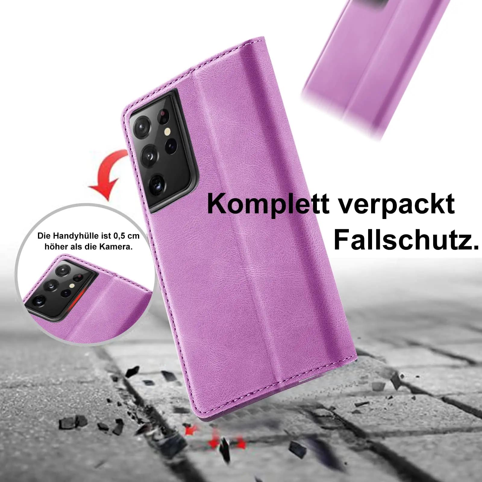 Giyer puidust välimusega PU-nahast ümbris S21 Ultra kaitseks ja – detailne vaade