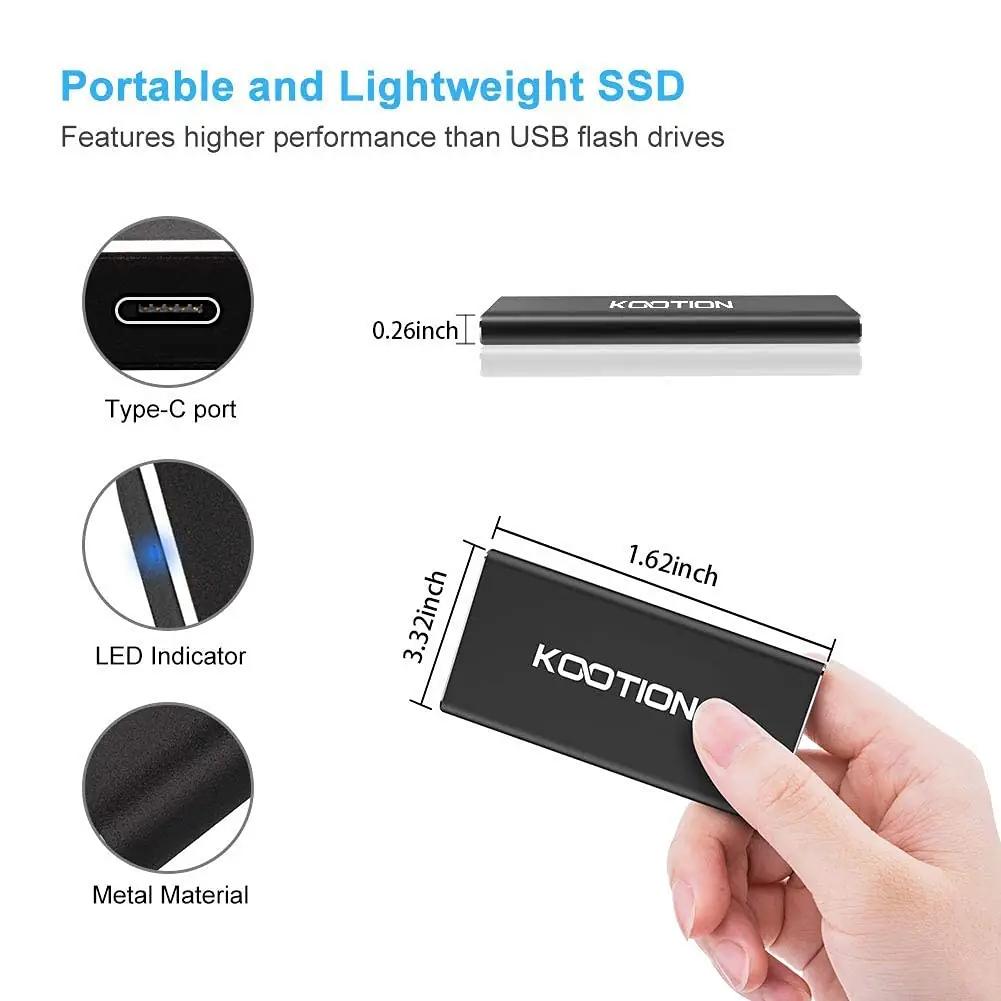 KOOTION väike ja kiire 500 GB SSD — kaasaskantav ja vastupidav – kasutusnäide