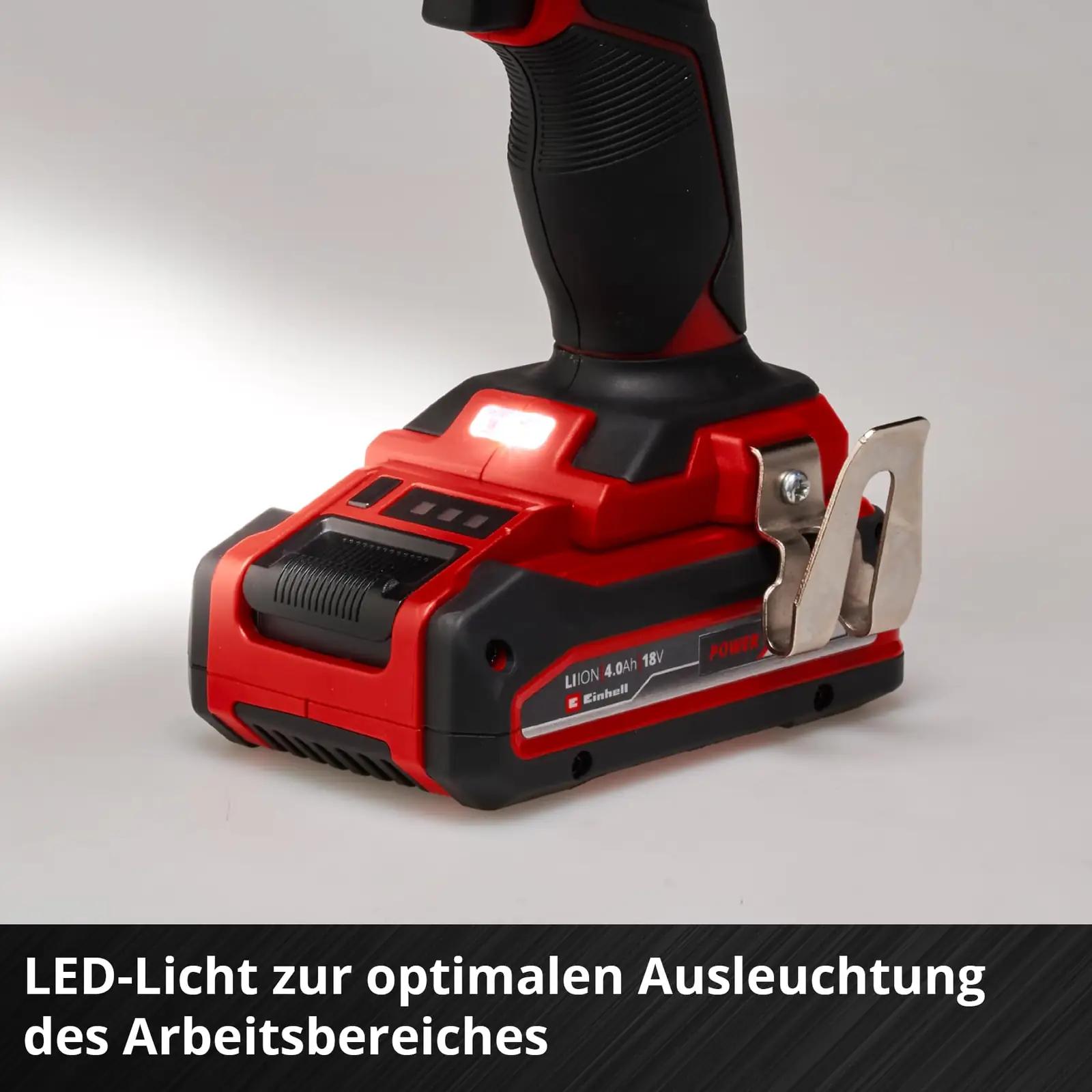 Einhell vastupidav aku-puurvasar — 18 V, 40 Nm tööriist – pilt 8