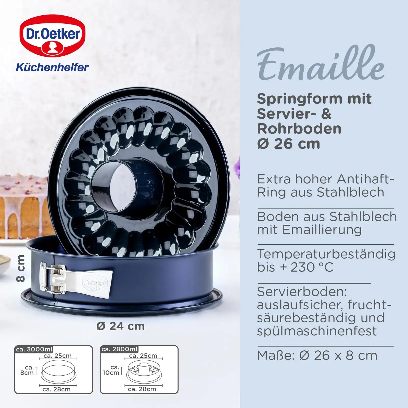 Dr. Oetker emaille-springvorm Ø26 cm – vastupidav ja dekoratiivne – kasutusnäide