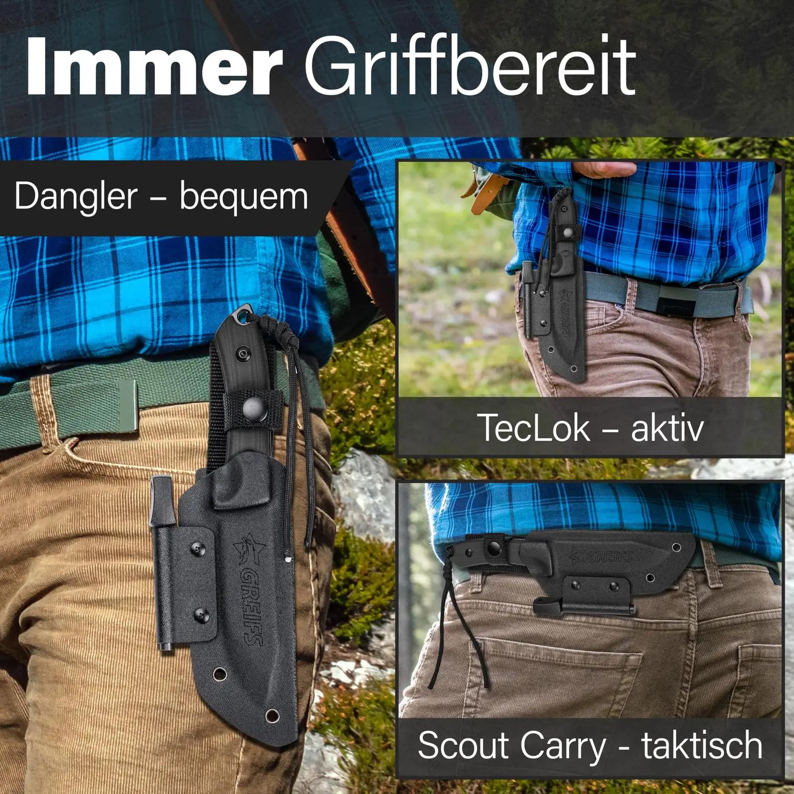 GREIFS D2 terasest taktikaline bushcraft-nuga koos kaitsmega – pilt 6